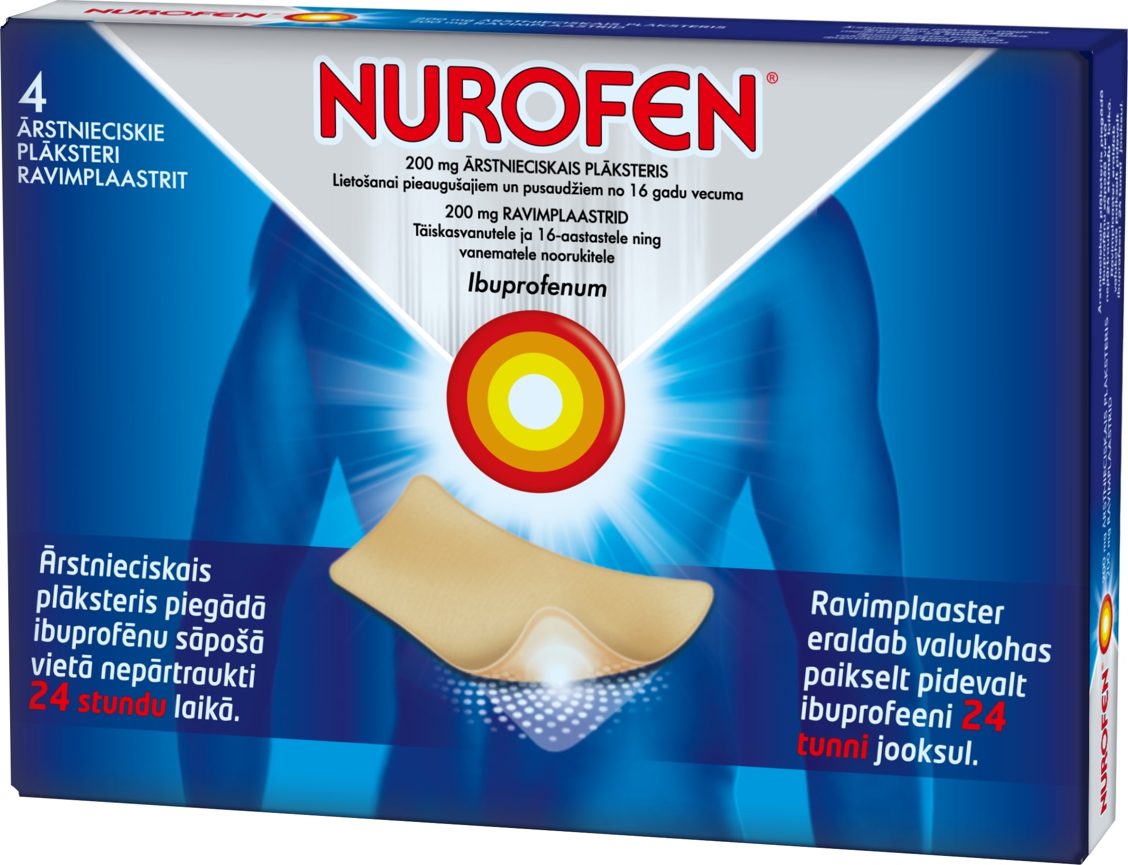 NUROFEN 200 mg ārstniecisks plāksteris, 4 gab. - Produkta attēls 