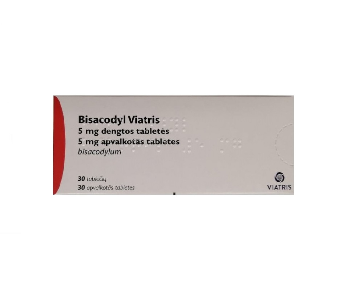BISACODYL VIATRIS 5MG N30 - Produkta attēls 