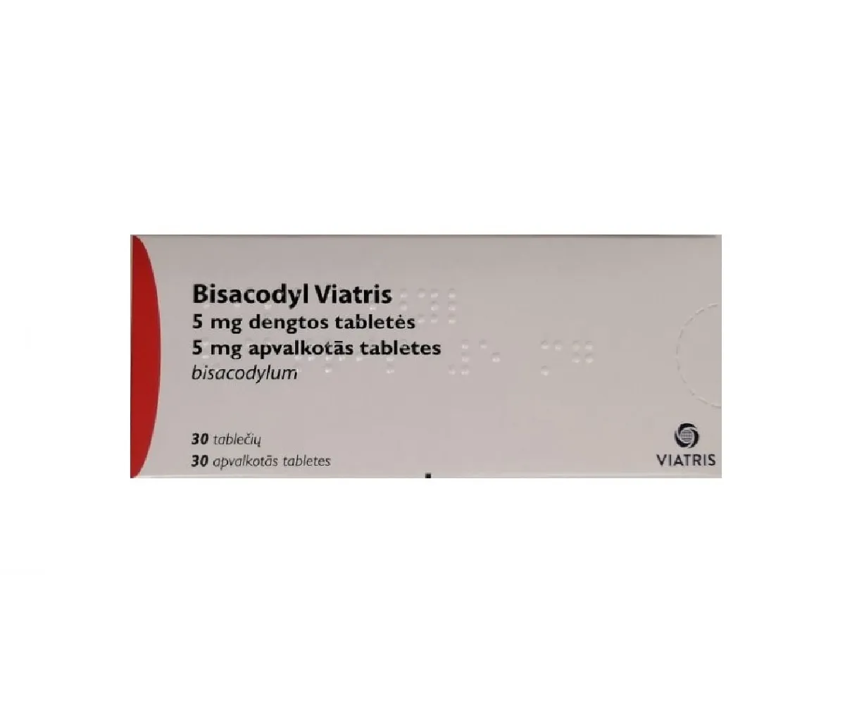 BISACODYL VIATRIS 5MG N30 - Produkta attēls 