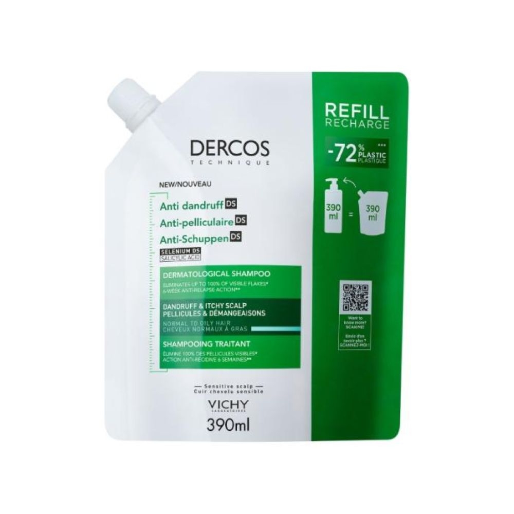 VICHY Dercos Anti Dandruff Refill šampūns, 390 ml - Produkta attēls 5