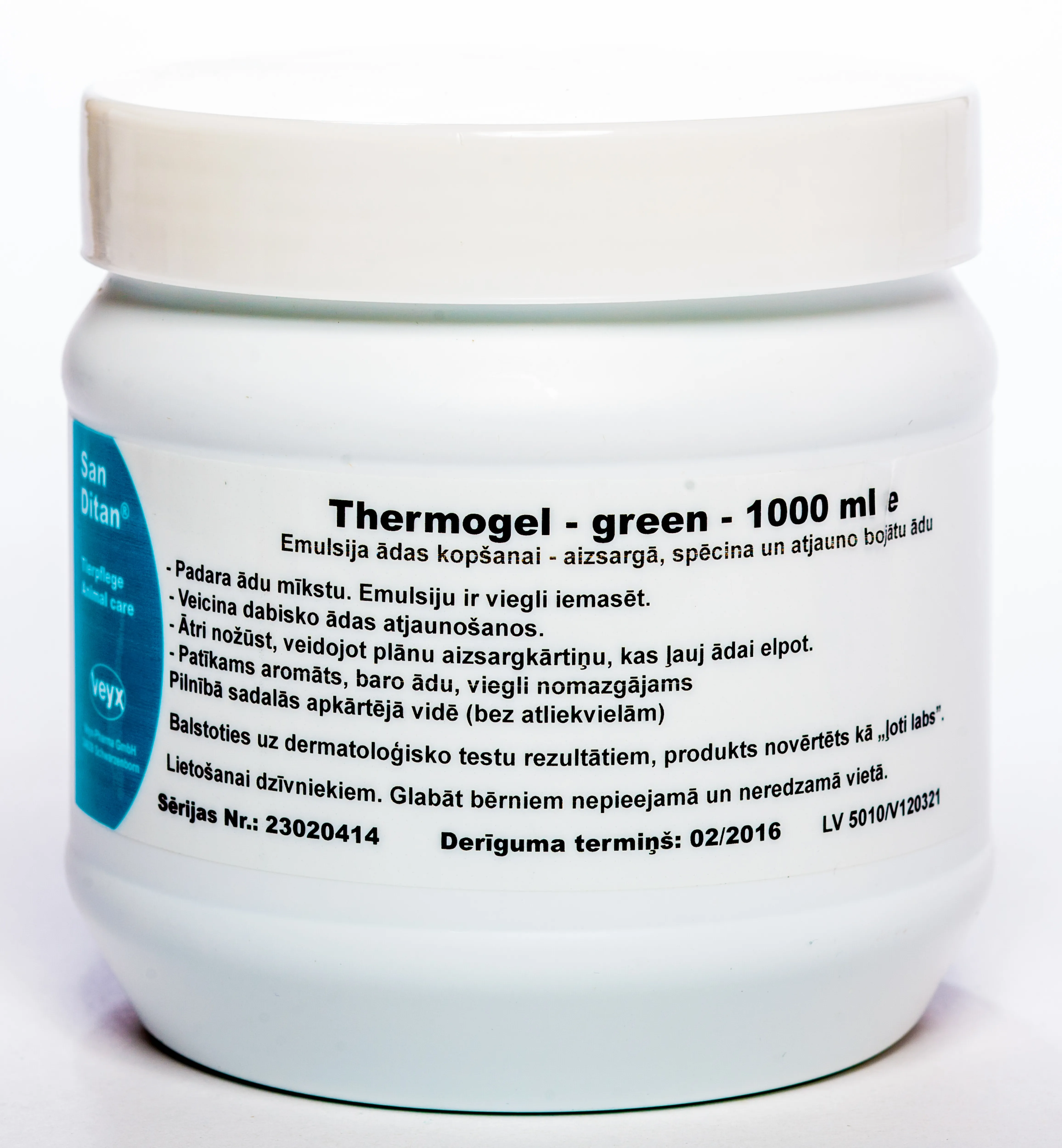 SANDITAN THERMOGEL GREEN 1KG - Produkta attēls 