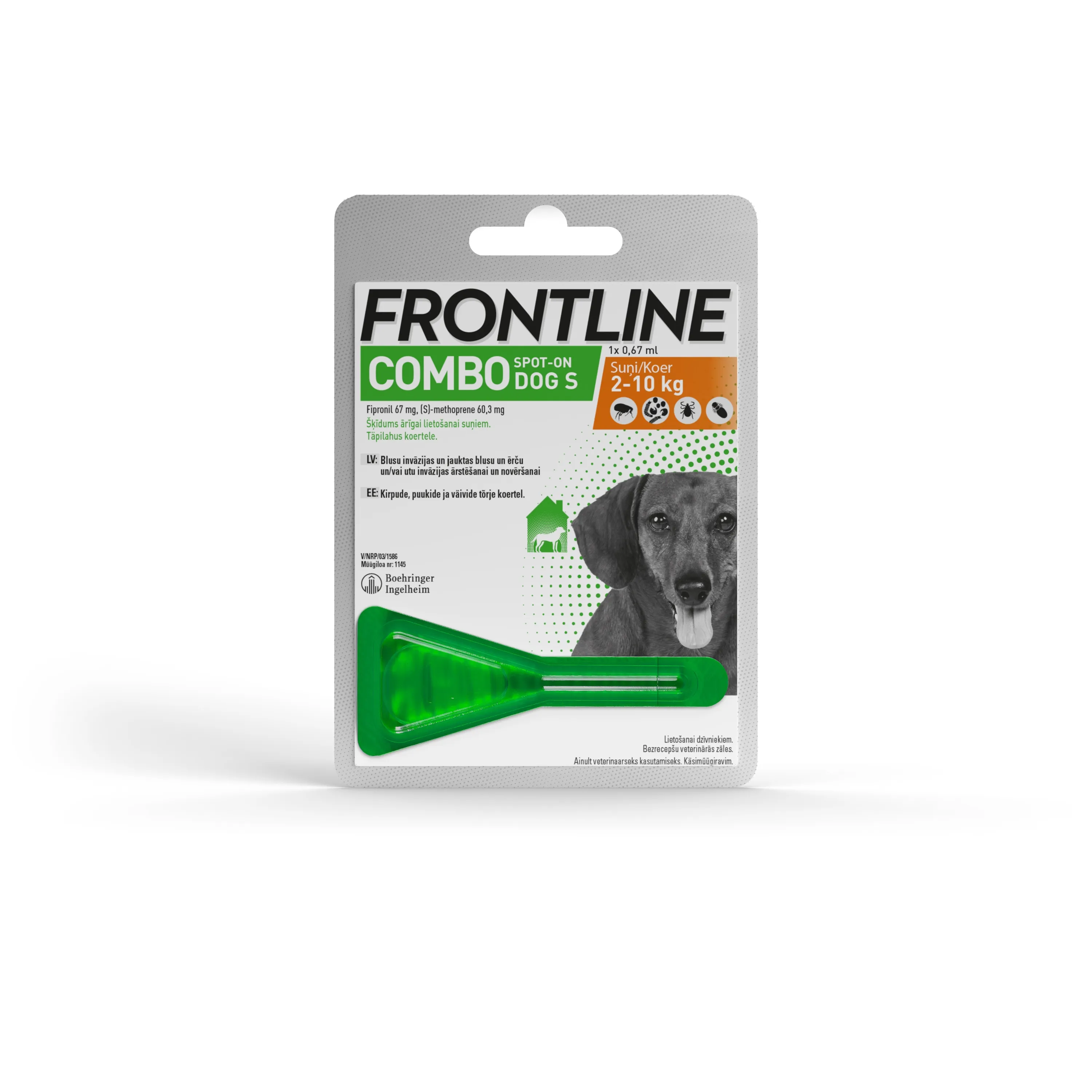 FRONTLINE COMBO SPOT-ON DOG S SUŅIEM (2-10KG) N1 - Produkta attēls 