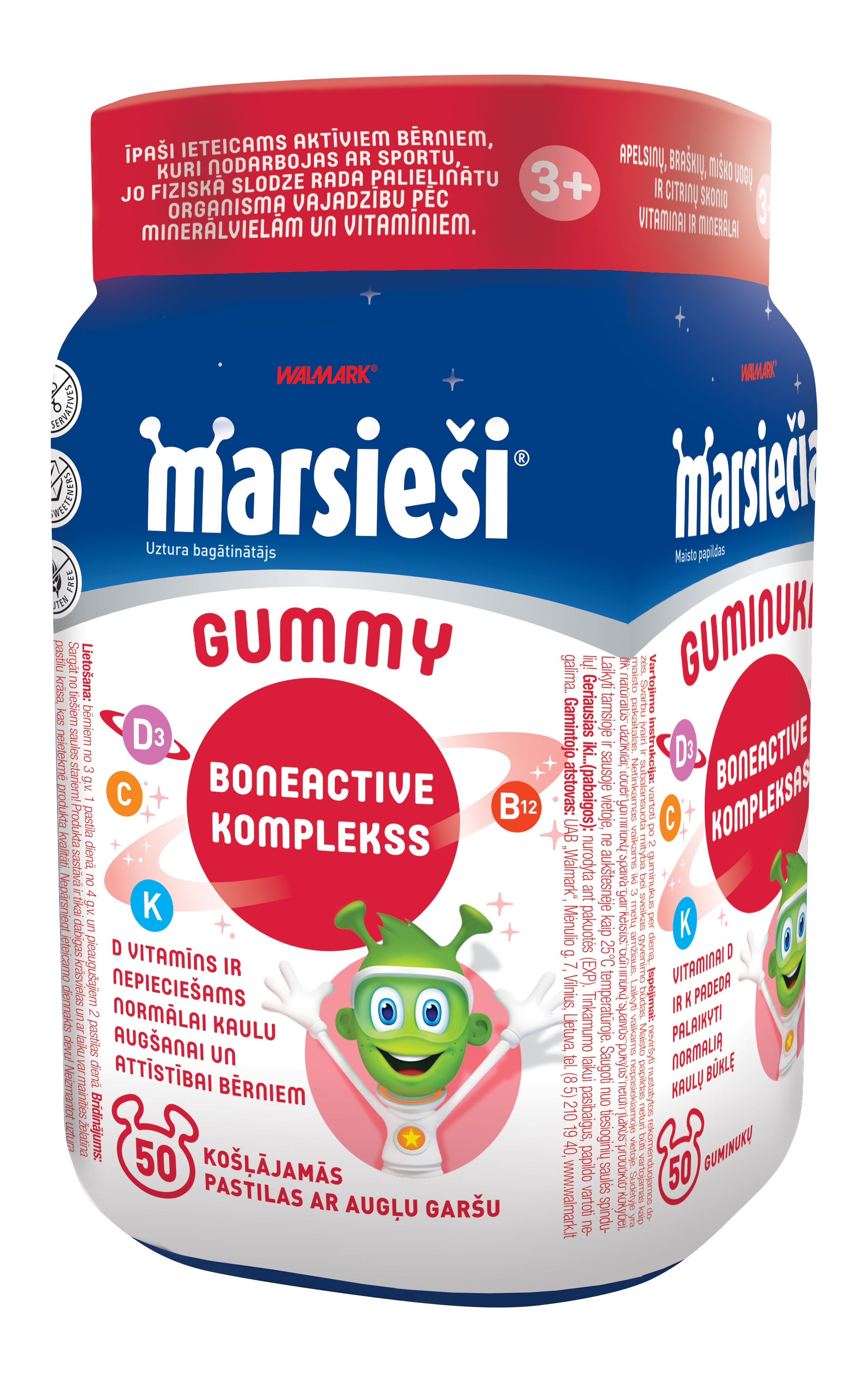 MARSIEŠI® Gummy Bone Active komplekss pastilas, 50 gab. - Produkta attēls 