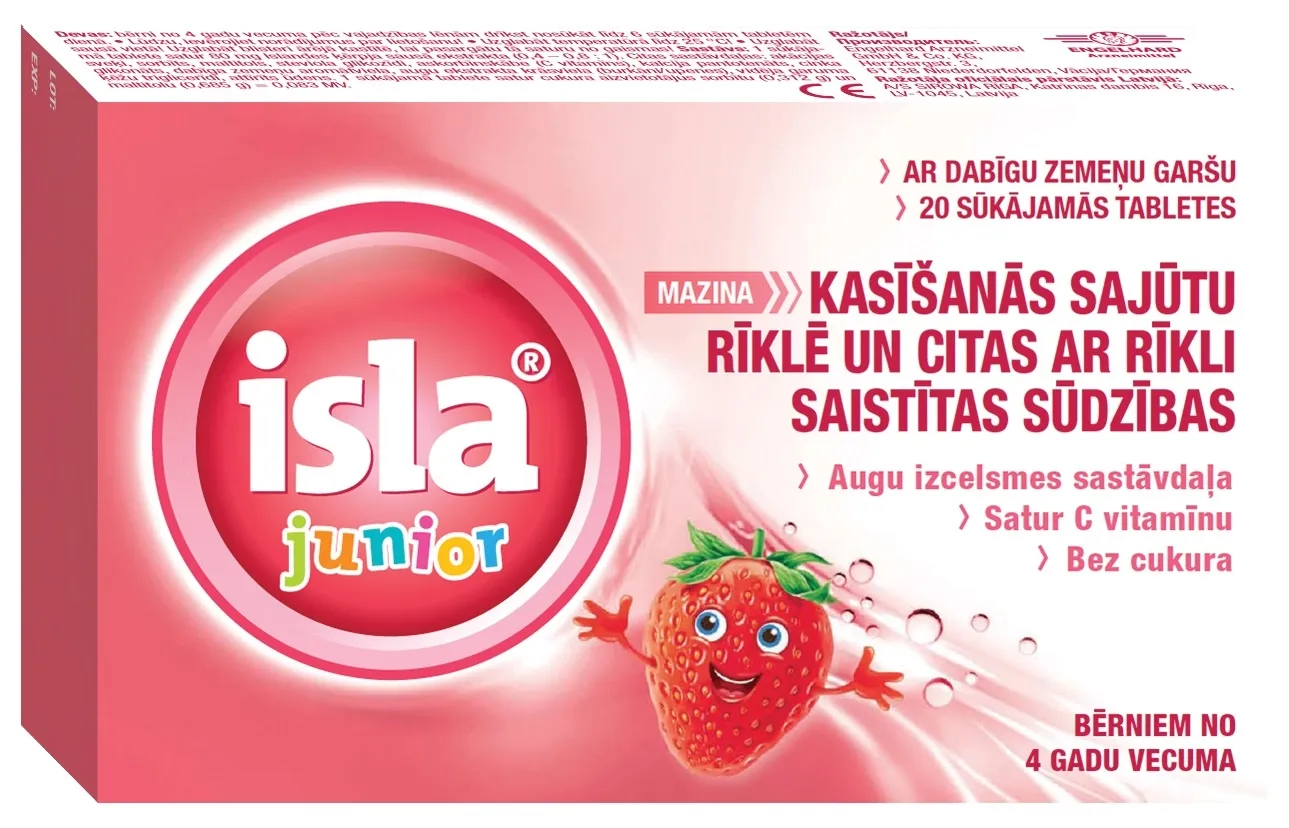 ISLA junior pastilas, 20 gab. - Produkta attēls 