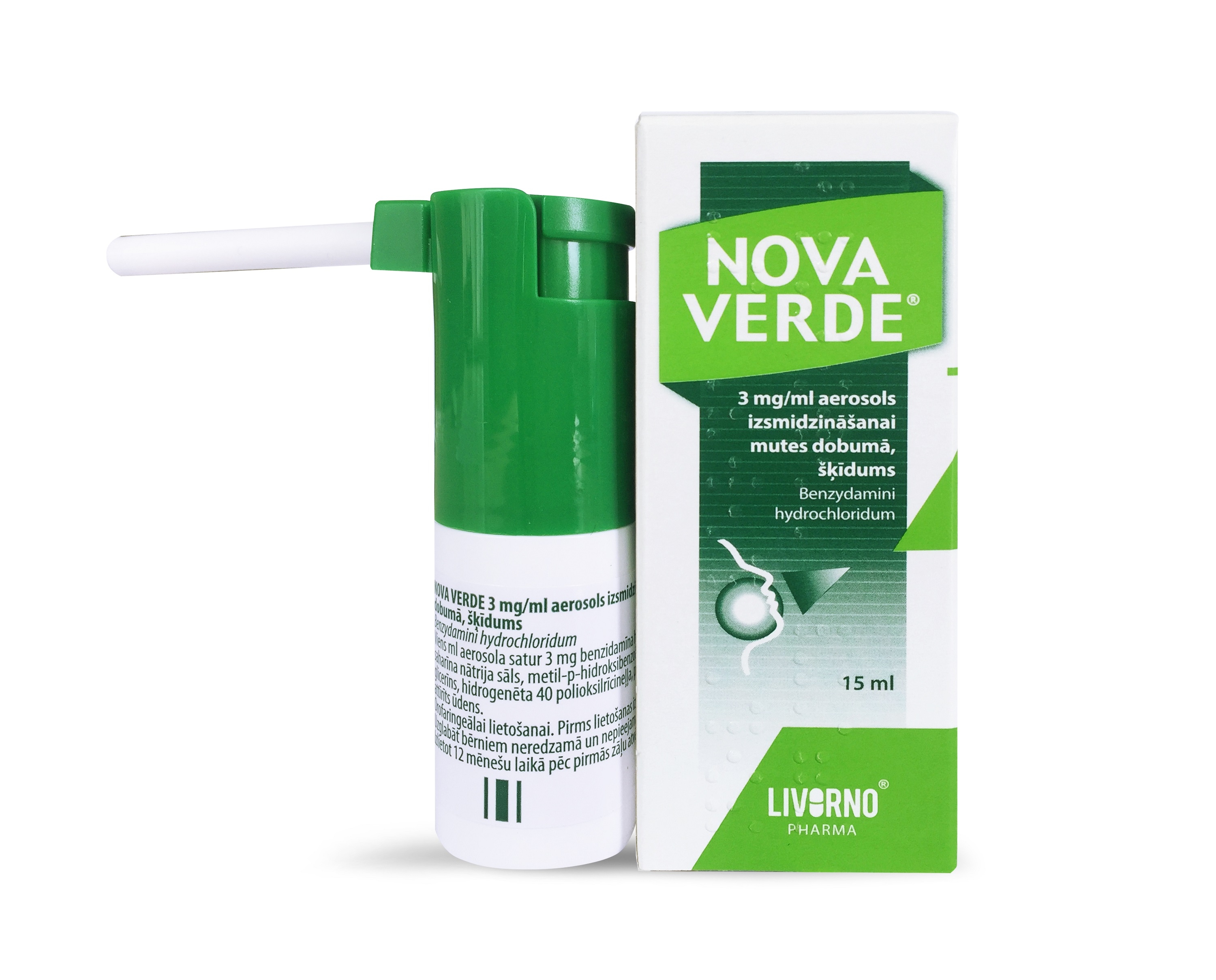 NOVA VERDE 3 mg/ ml aerosols, 15 ml - Produkta attēls 