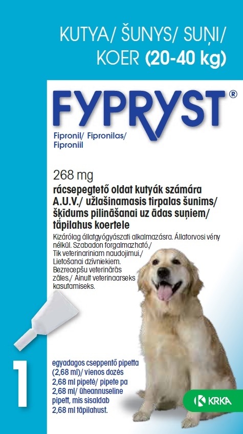 FYPRYST 268MG ŠĶĪD SUŅIEM (20-40KG) N1 - Produkta attēls 