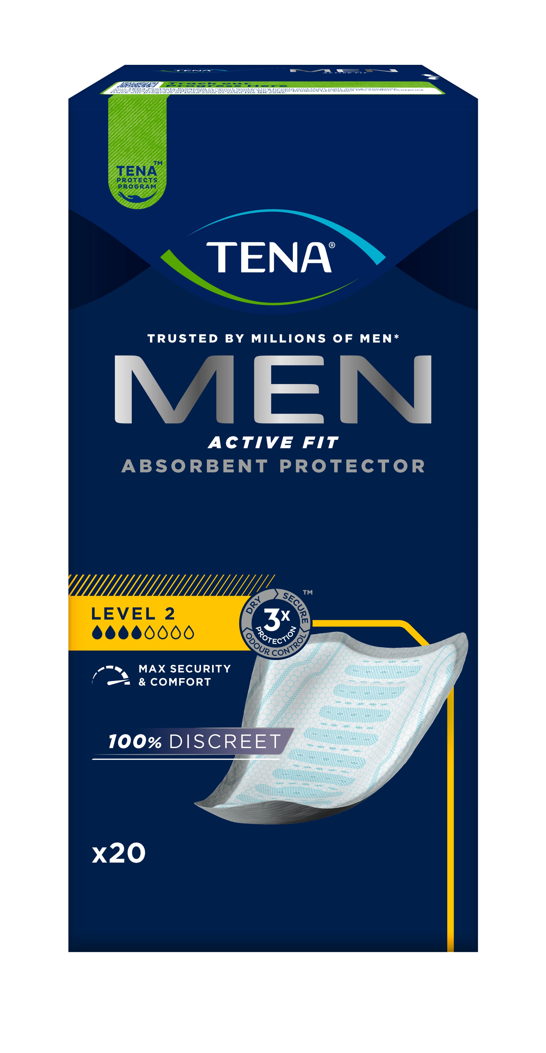 TENA Men Level 2 ieliktņi vīriešiem, 20 gab. - Produkta attēls 