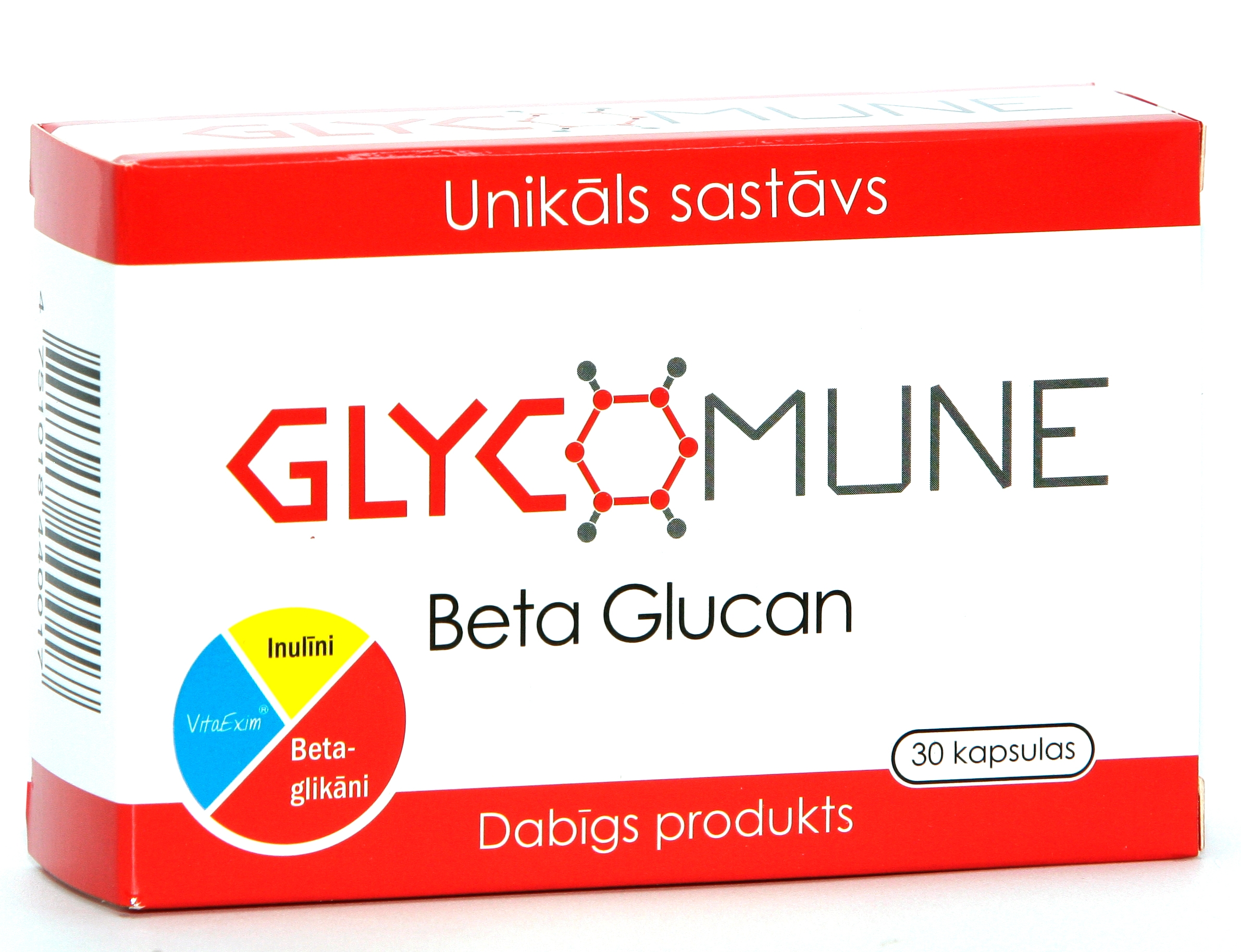GLYCOMUNE BETA GLUCAN KAPSULAS N30 - Produkta attēls 