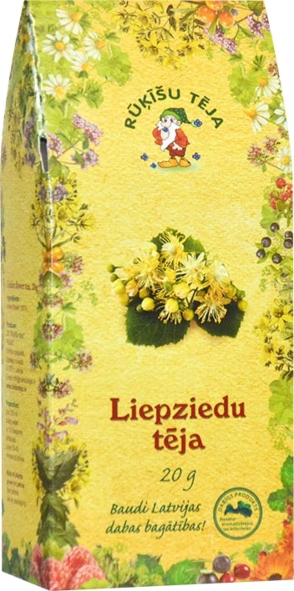 RŪĶĪŠU TĒJA paciņās (liepziedu), 20 g - Produkta attēls 
