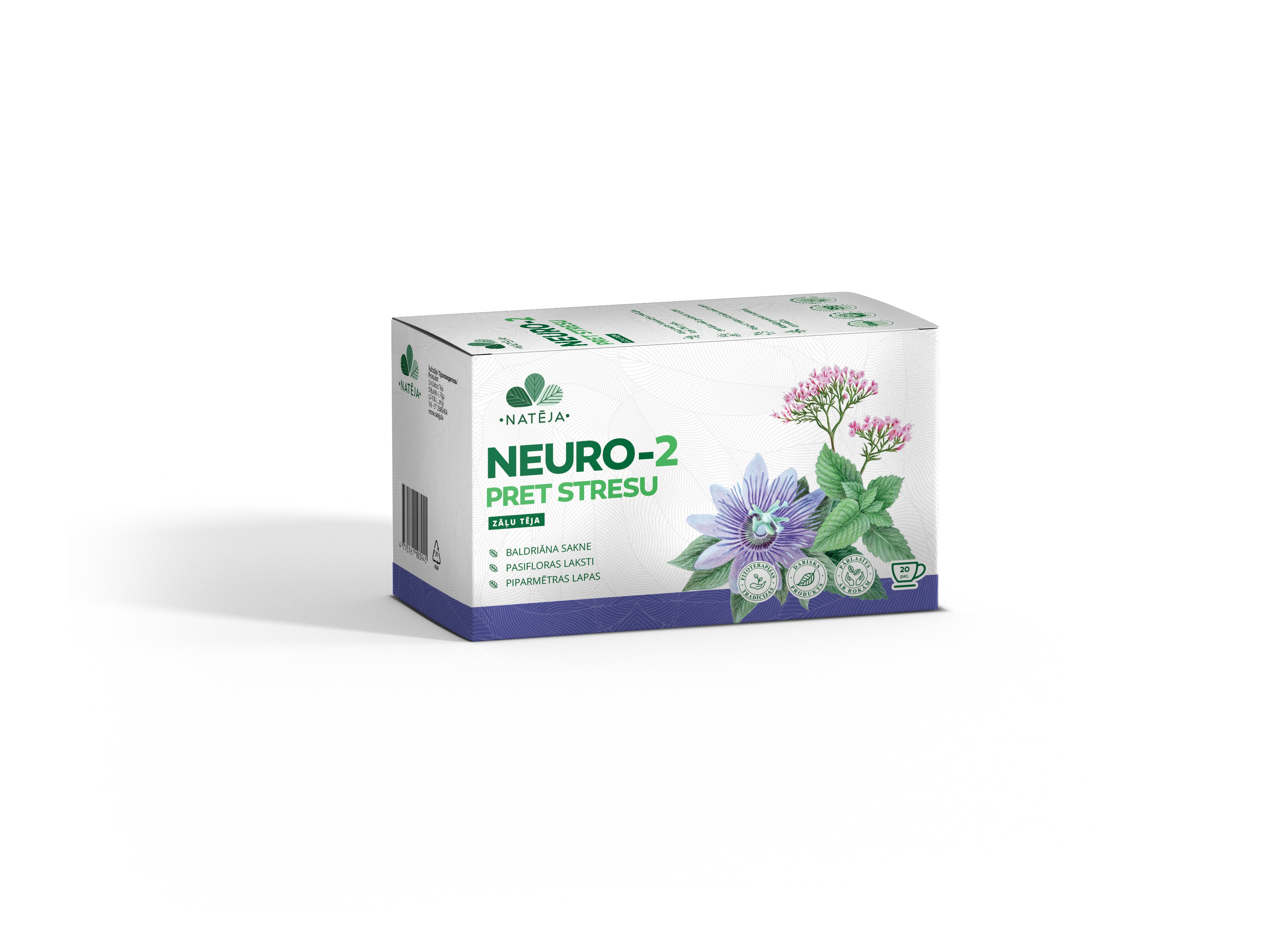 NATĒJA NEURO-2, zāļu tēja pret stresu, 20 gab - Produkta attēls 