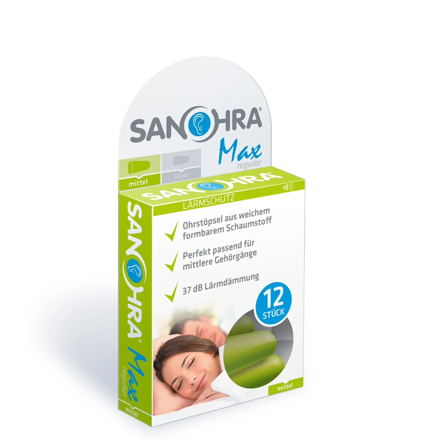 SANOHRA Max ausu aizbāžņi pieaugušajiem, 12 gab. - Produkta attēls 