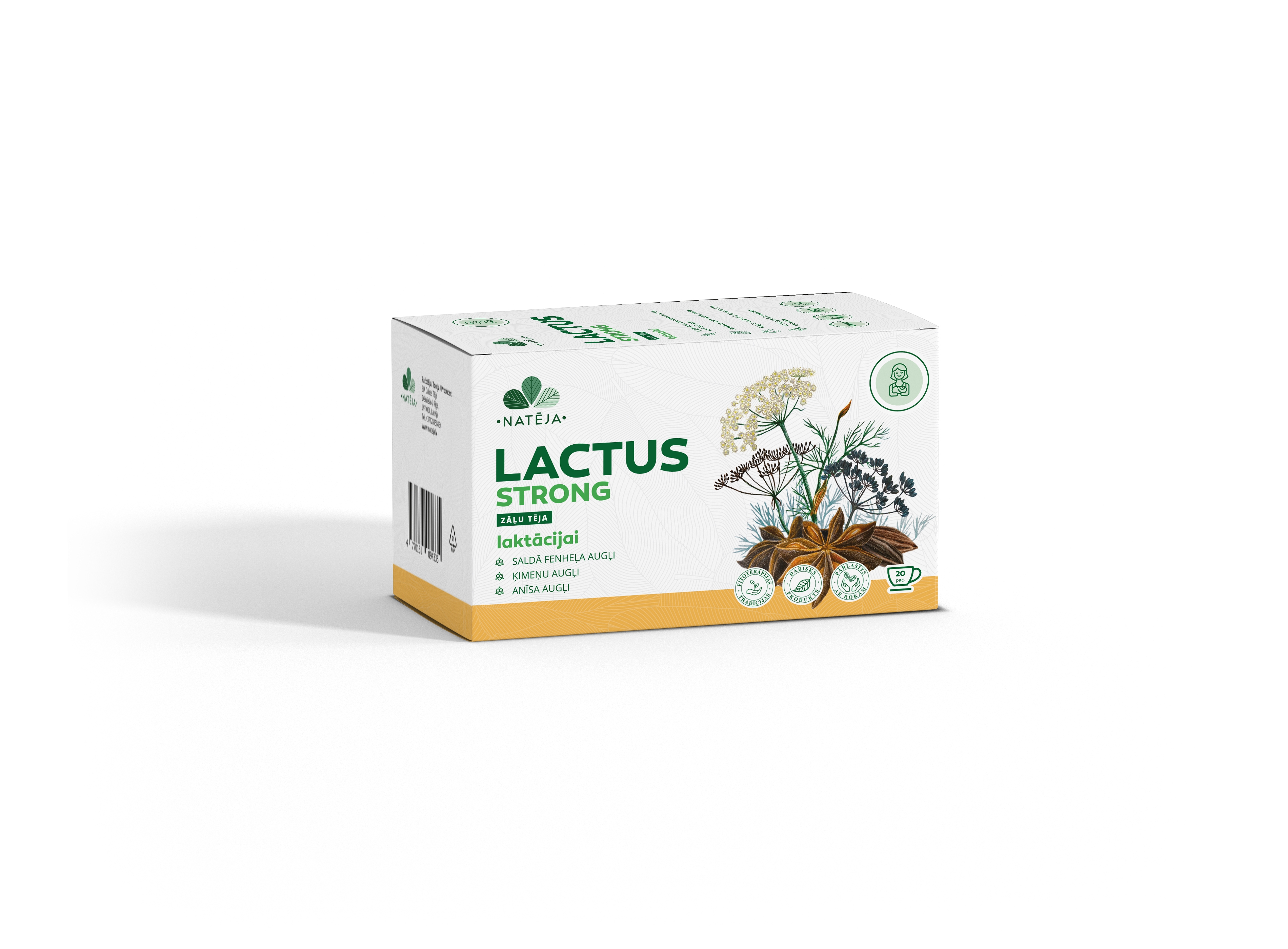 NATĒJA Lactus Strong, zāļu tēja, 20 gab - Produkta attēls 