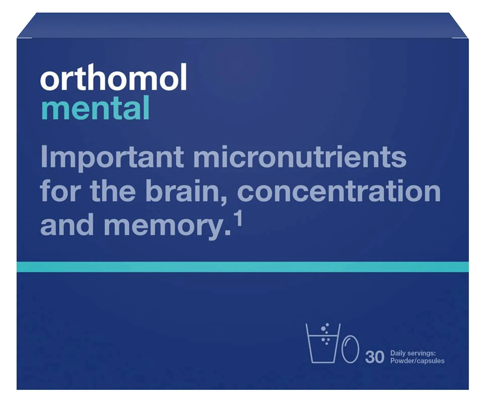 ORTHOMOL Mental (pulveris + 3 kapsulas), 30 gab - Produkta attēls 