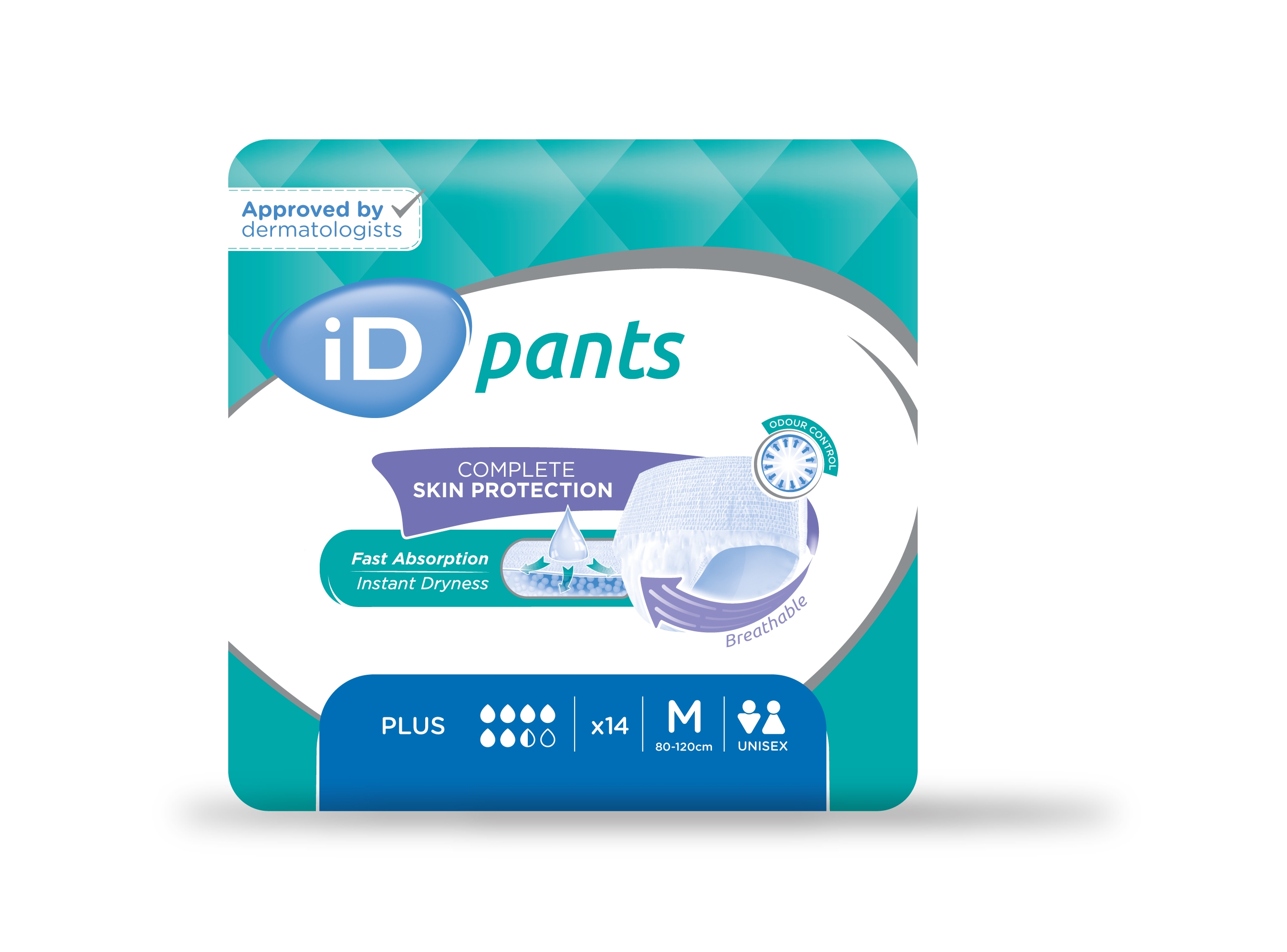 ID Pants Plus M uzsūcošās bikses, 14 gab. - Produkta attēls 