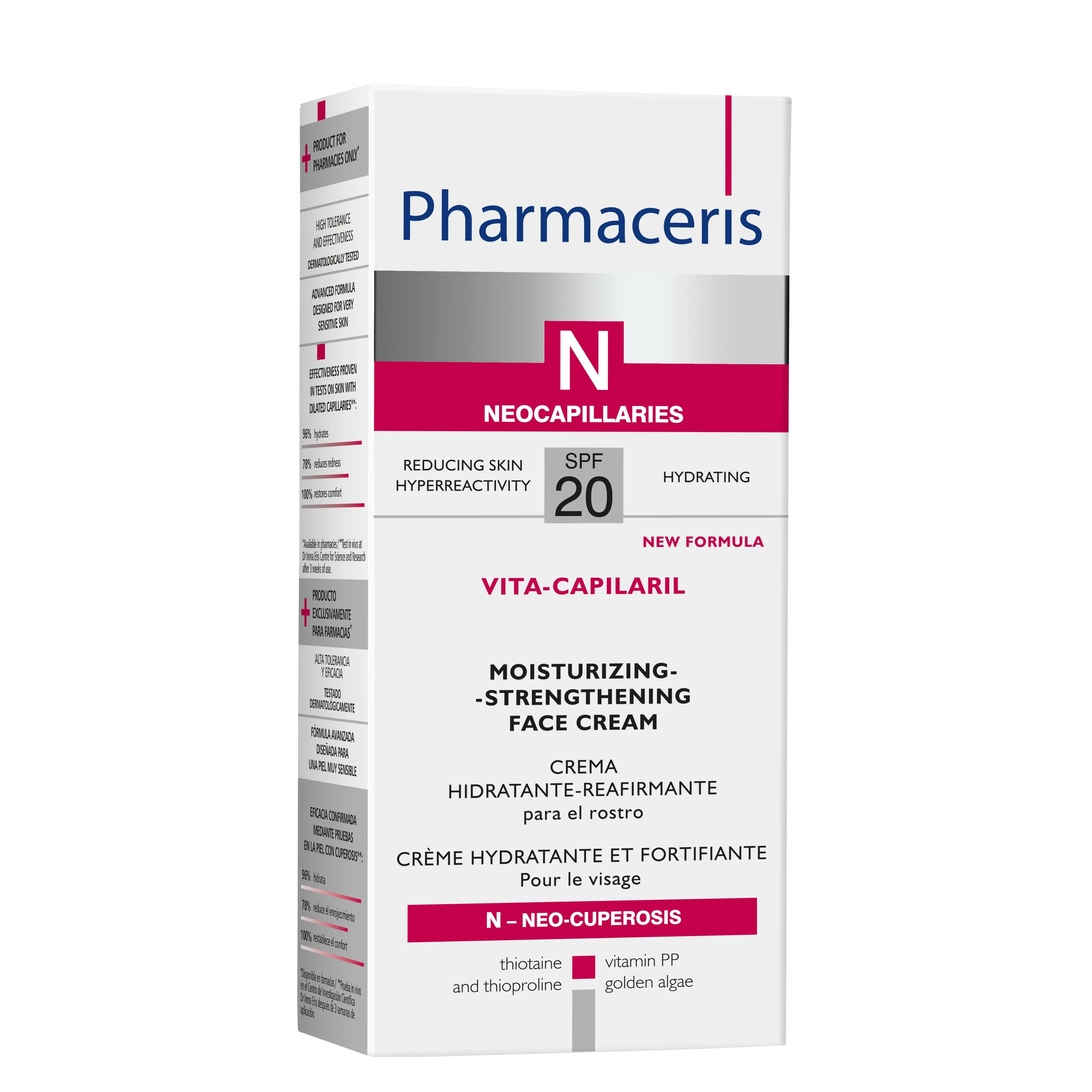 PHARMACERIS N.Vita-Capilaril mitrinošs sejas krēms, 50 ml - Produkta attēls 