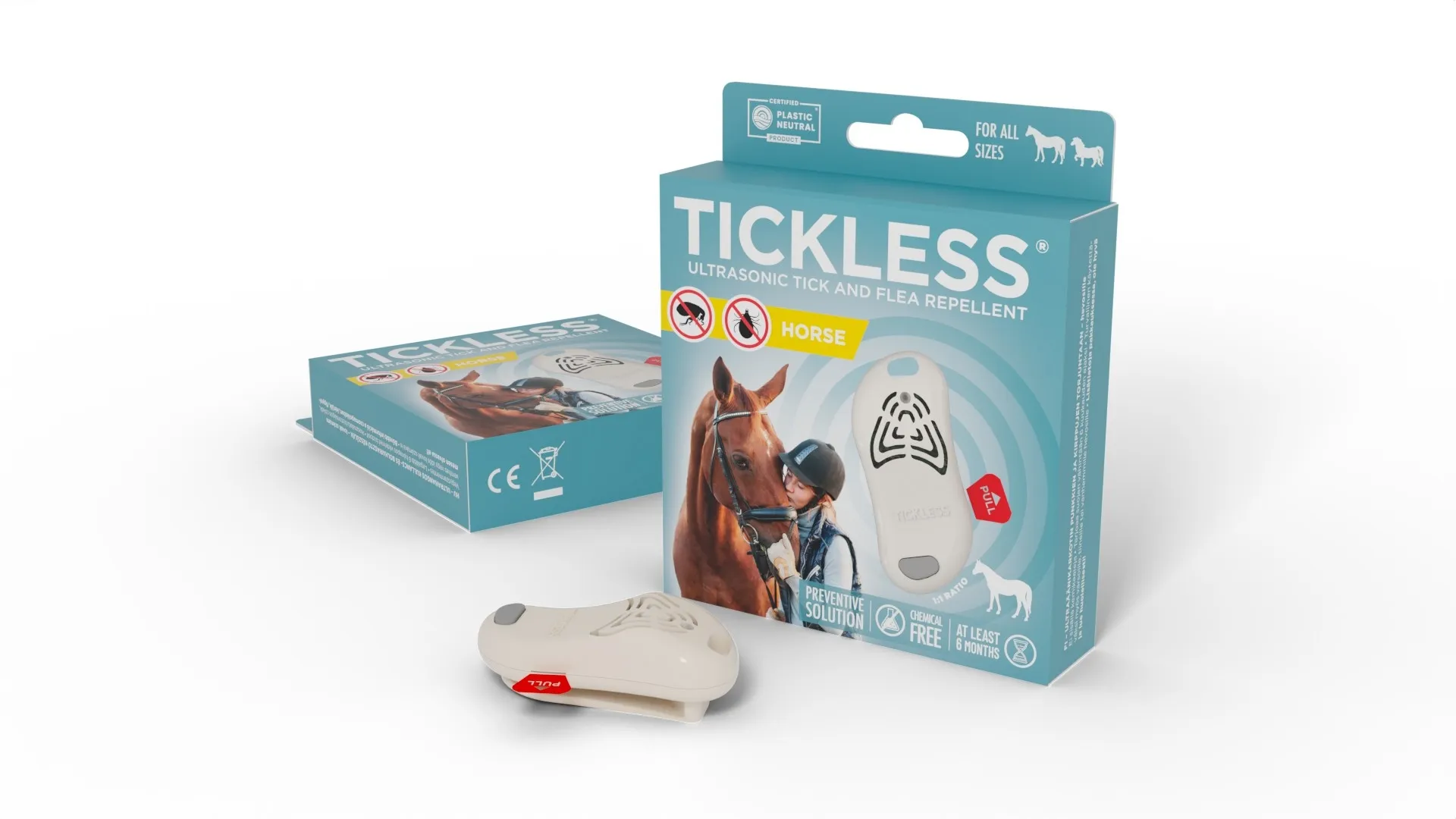 Tickless Horse ultraskaņas repelenta ierīce, bēša - Produkta attēls 