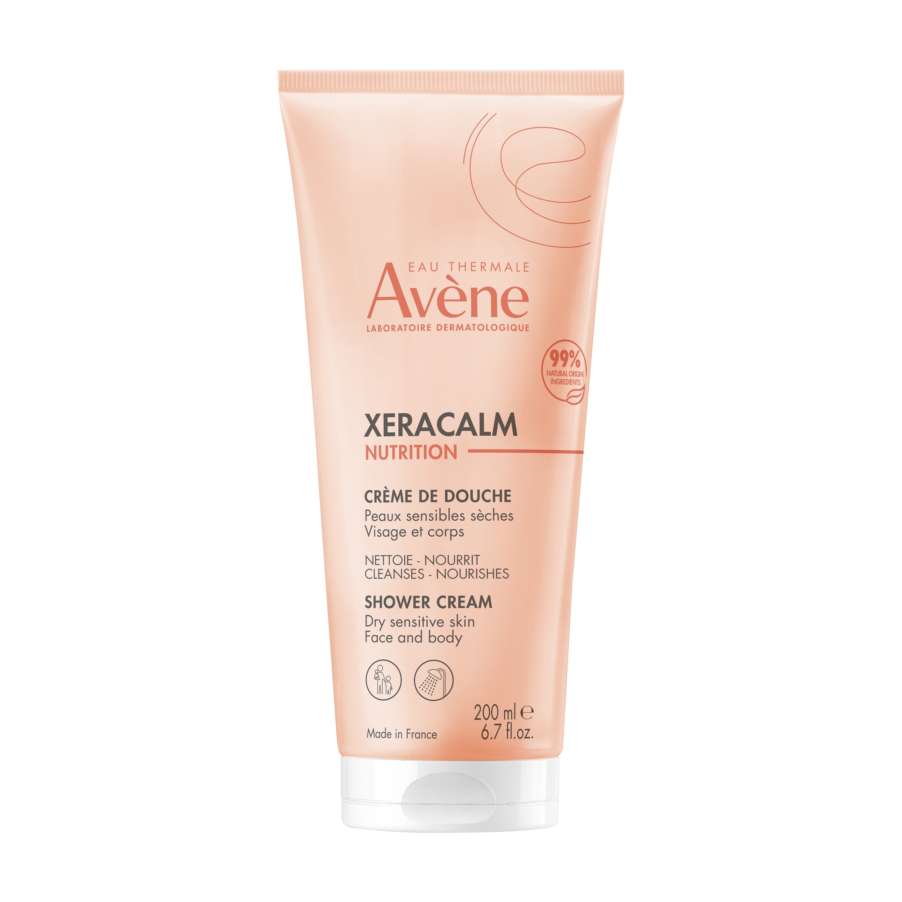 AVENE Xeracalm Nutrition attīrošs dušas krēms, 200 ml - Produkta attēls 