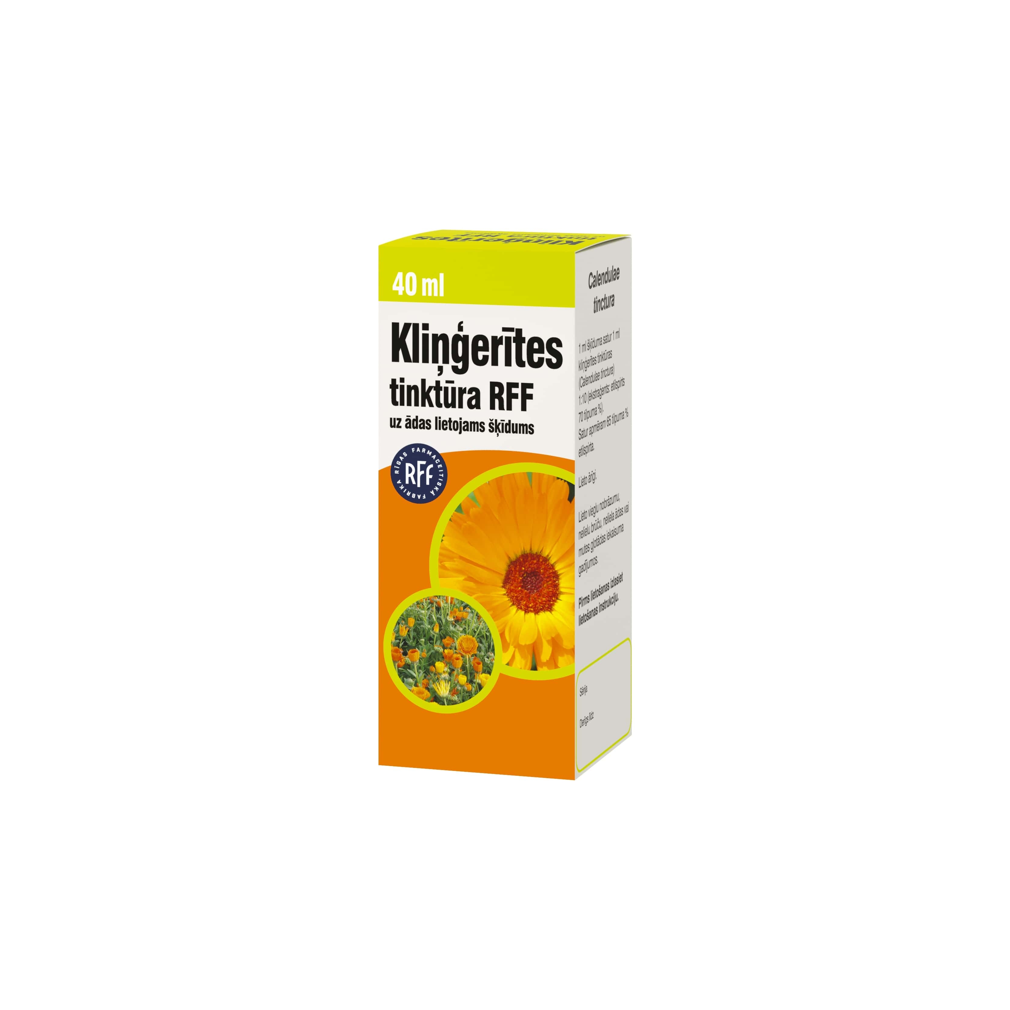 RFF Kliņģerītes tinktūra, 40 ml - Produkta attēls 