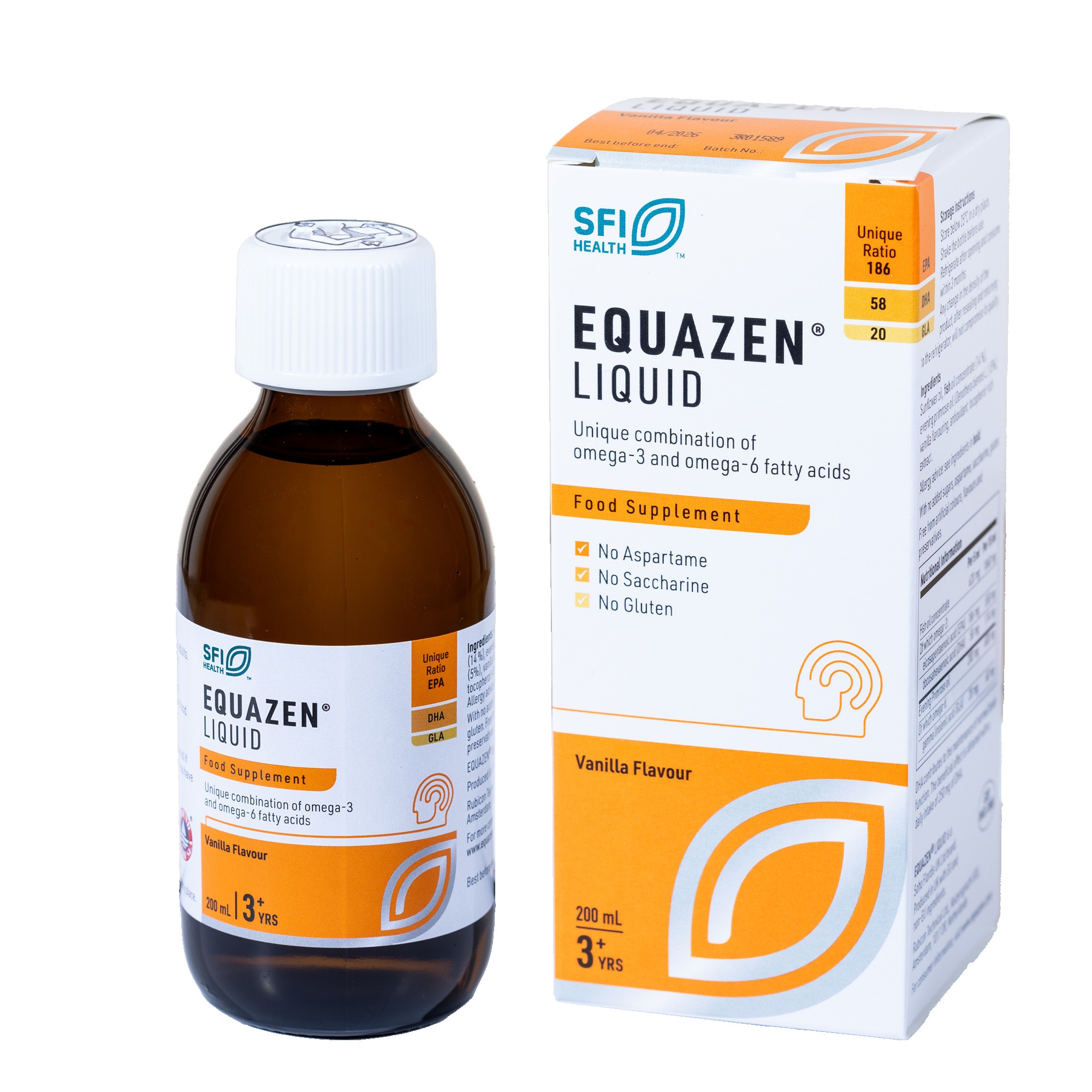 EQUAZEN Liquid Vanilla šķidrums, 200 ml - Produkta attēls 