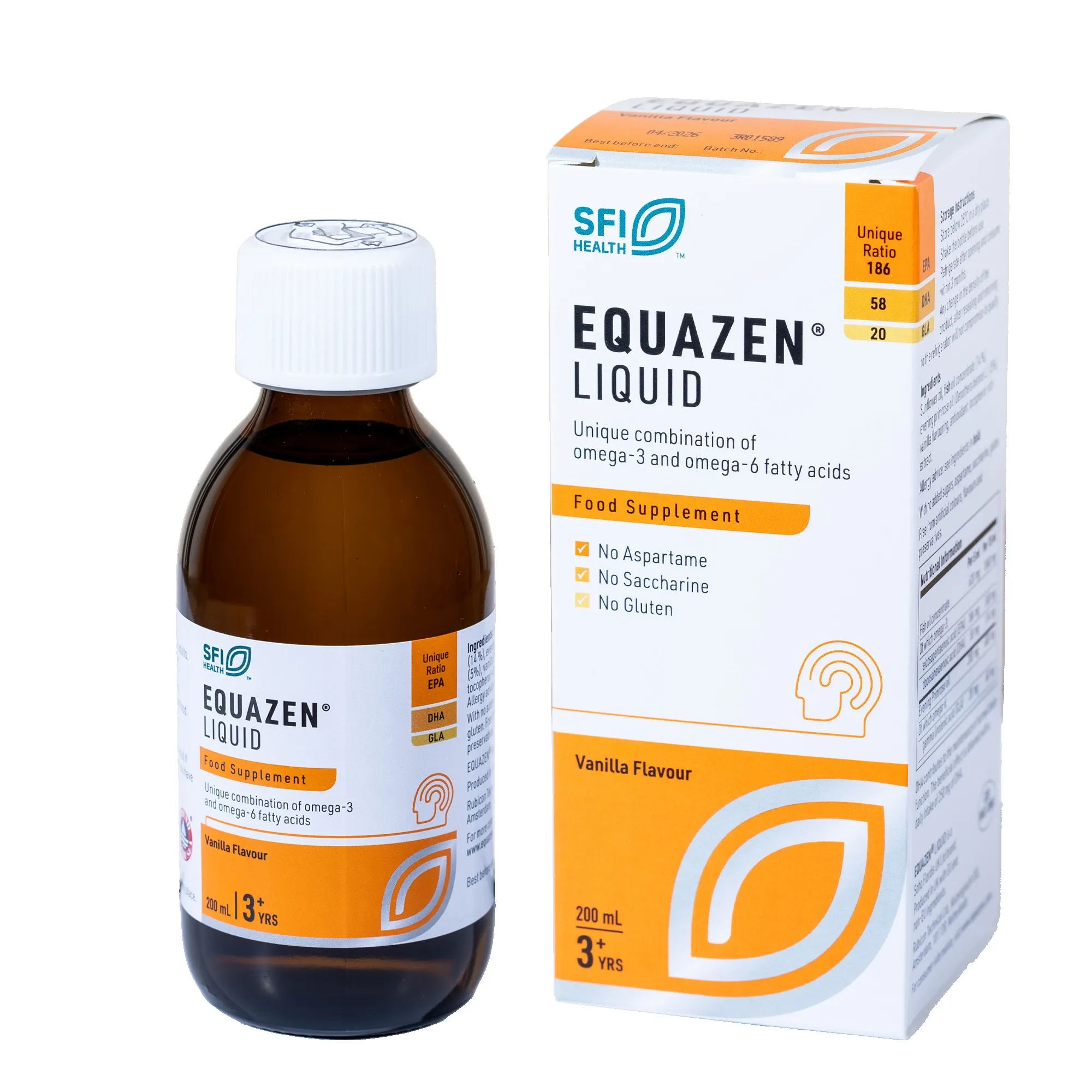EQUAZEN Liquid Vanilla šķidrums, 200 ml - Produkta attēls 