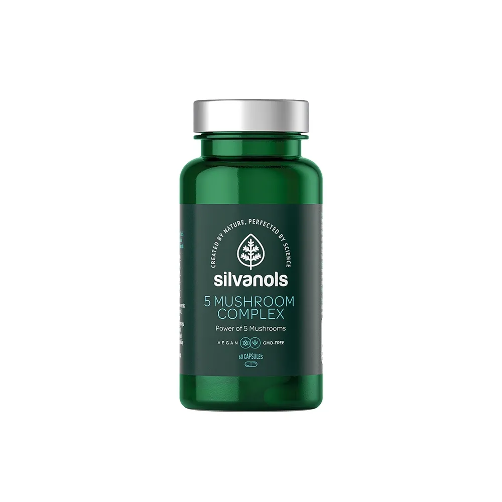 SILVANOLS 5 Mushroom Complex kapsulas, 60 gab. - Produkta attēls 