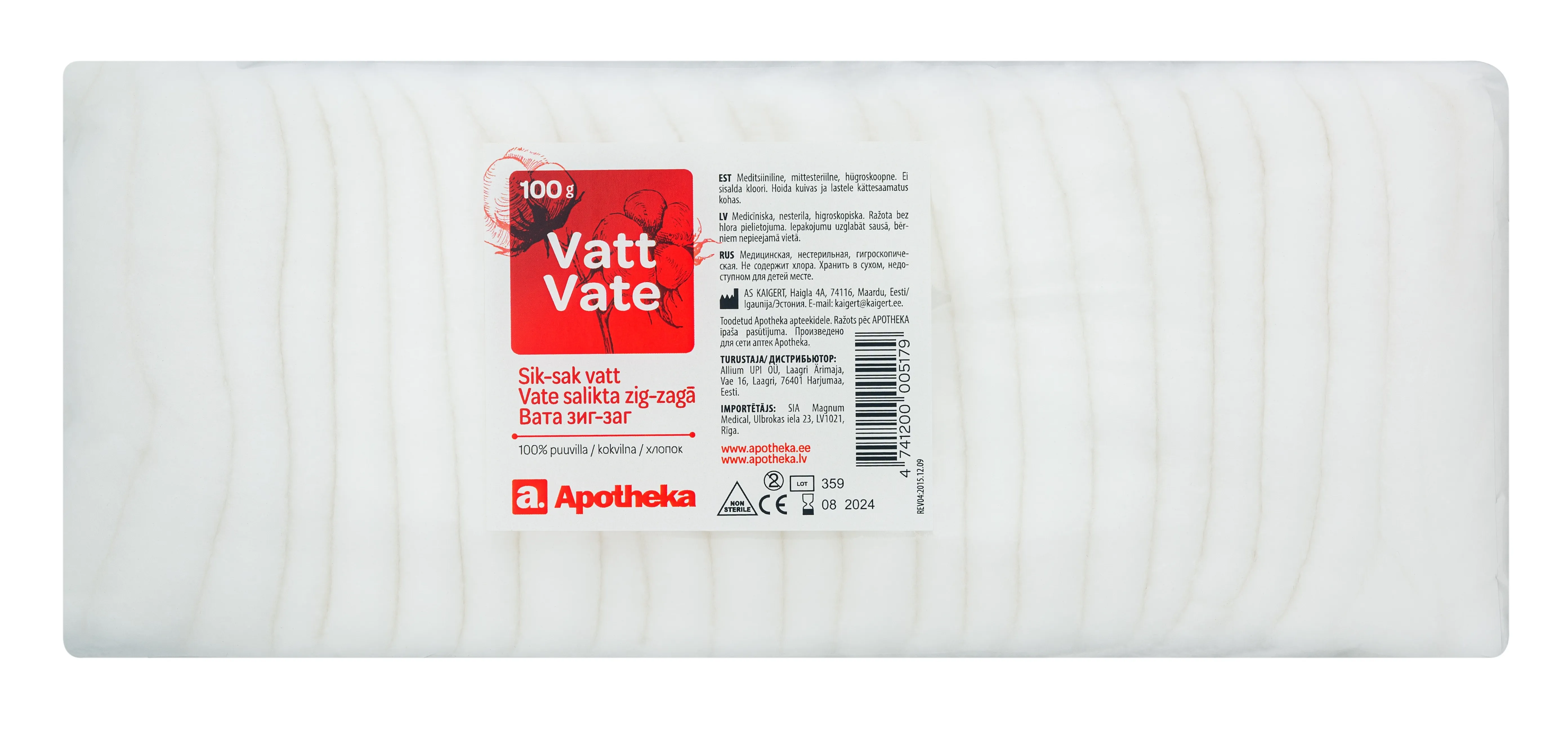 APOTHEKA Vate Zig-Zag, 100 g - Produkta attēls 
