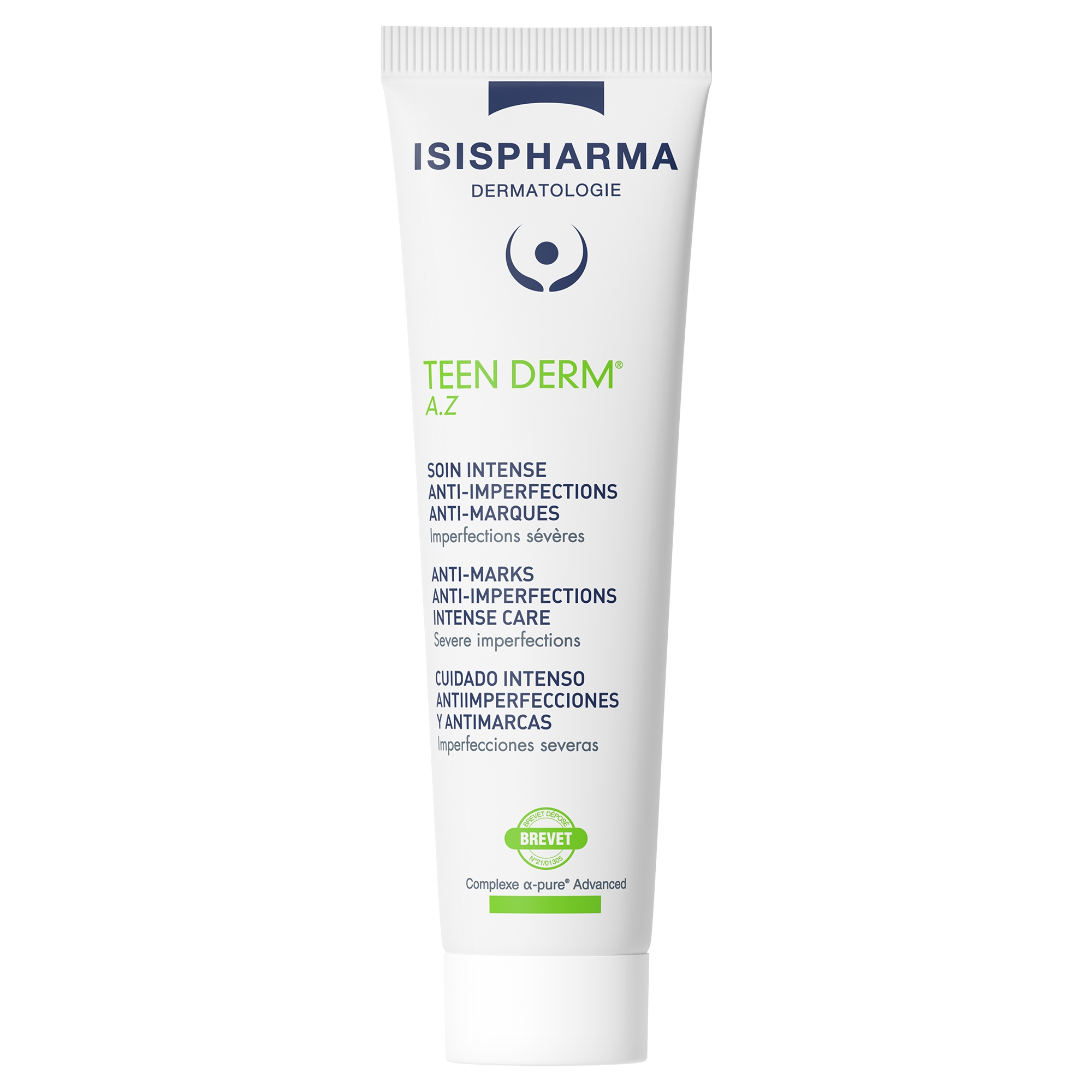 ISISPHARMA Teen Derm A.Z. krēms aknes skartai ādai, 30 ml - Produkta attēls 