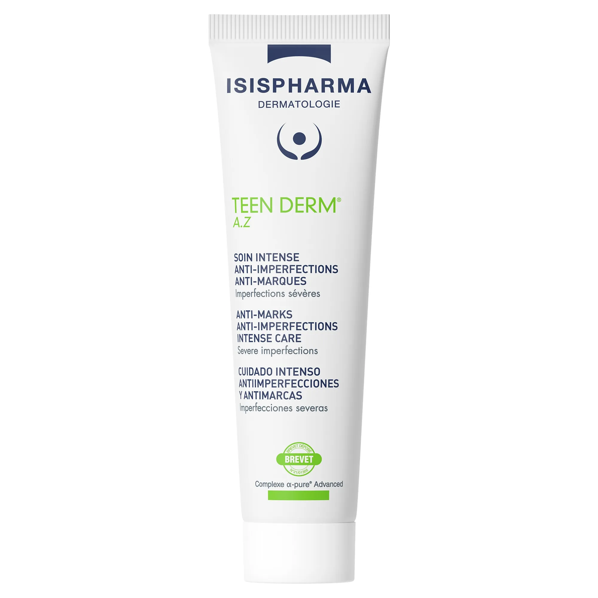 ISISPHARMA Teen Derm A.Z. krēms aknes skartai ādai, 30 ml - Produkta attēls 