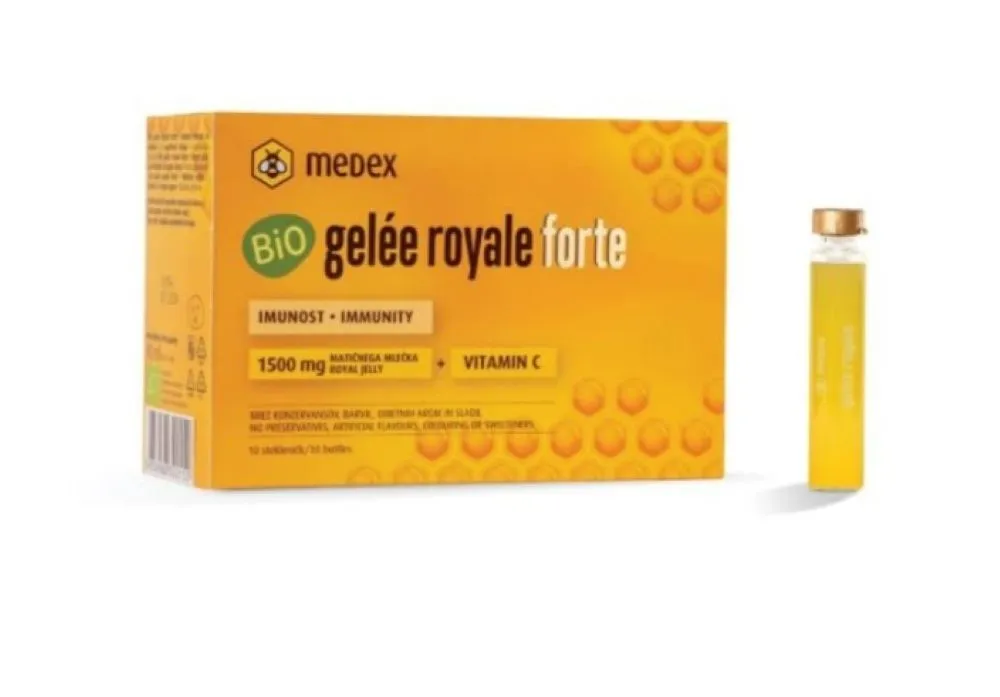 MEDEX Bio Gelée Royale Forte Shot (9 ml) pudelītes, 10 gab. - Produkta attēls 