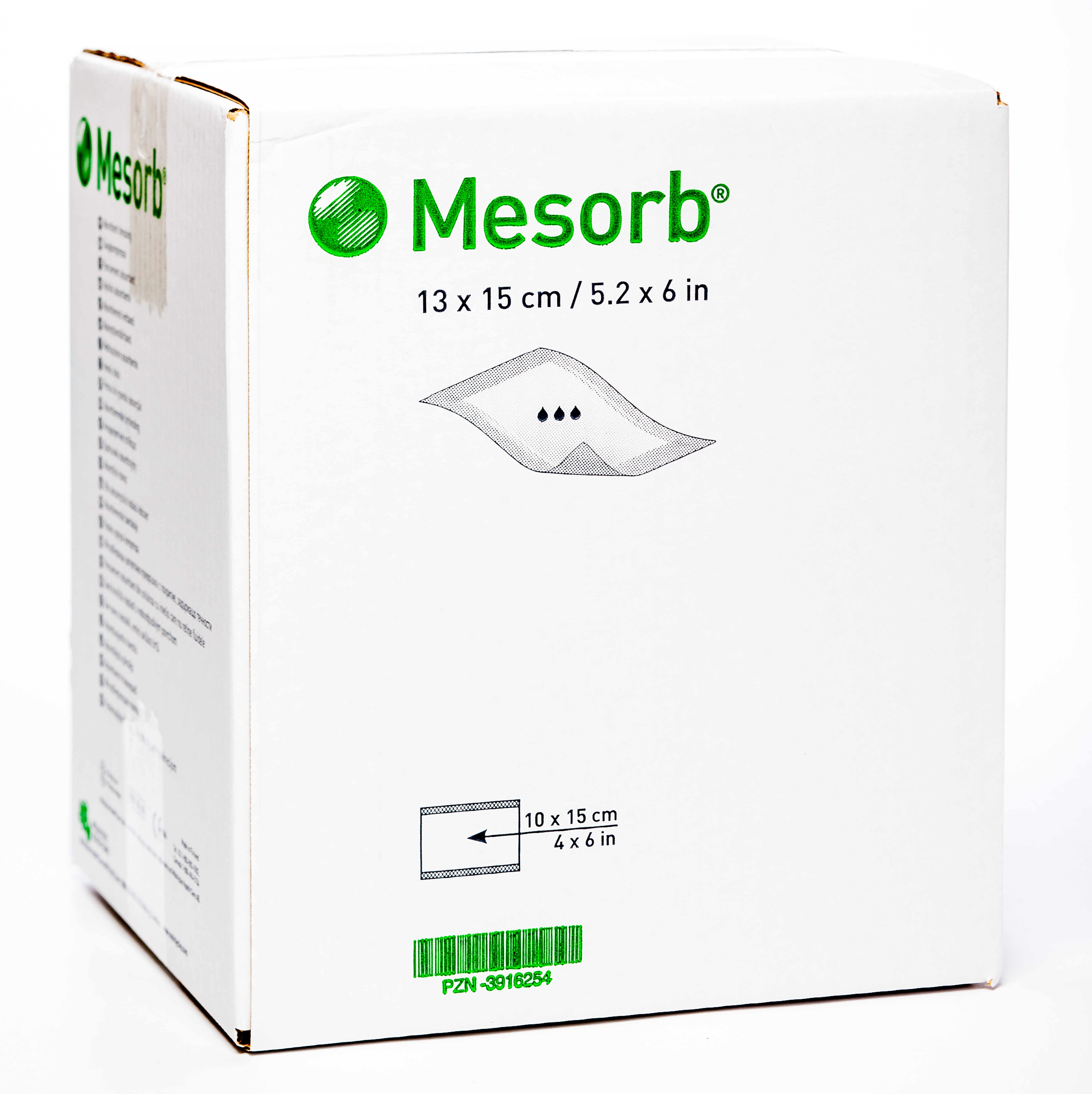 MESORB absorbējošs pārsējs 13 x 15cm, sterils, 50 gab. - Produkta attēls 