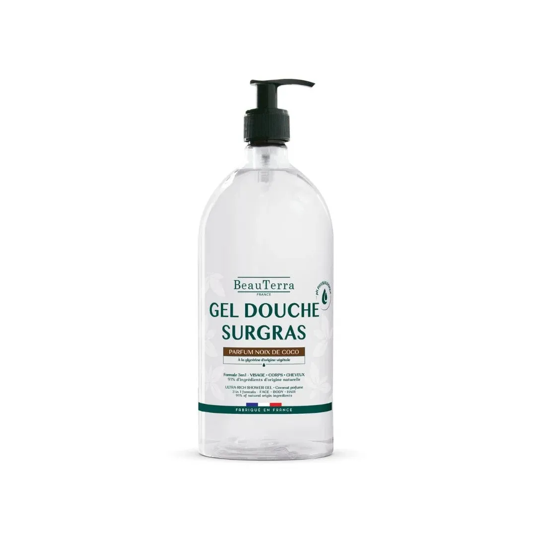 BEAUTERRA kokosriekstu dušas gels, 1 l - Produkta attēls 