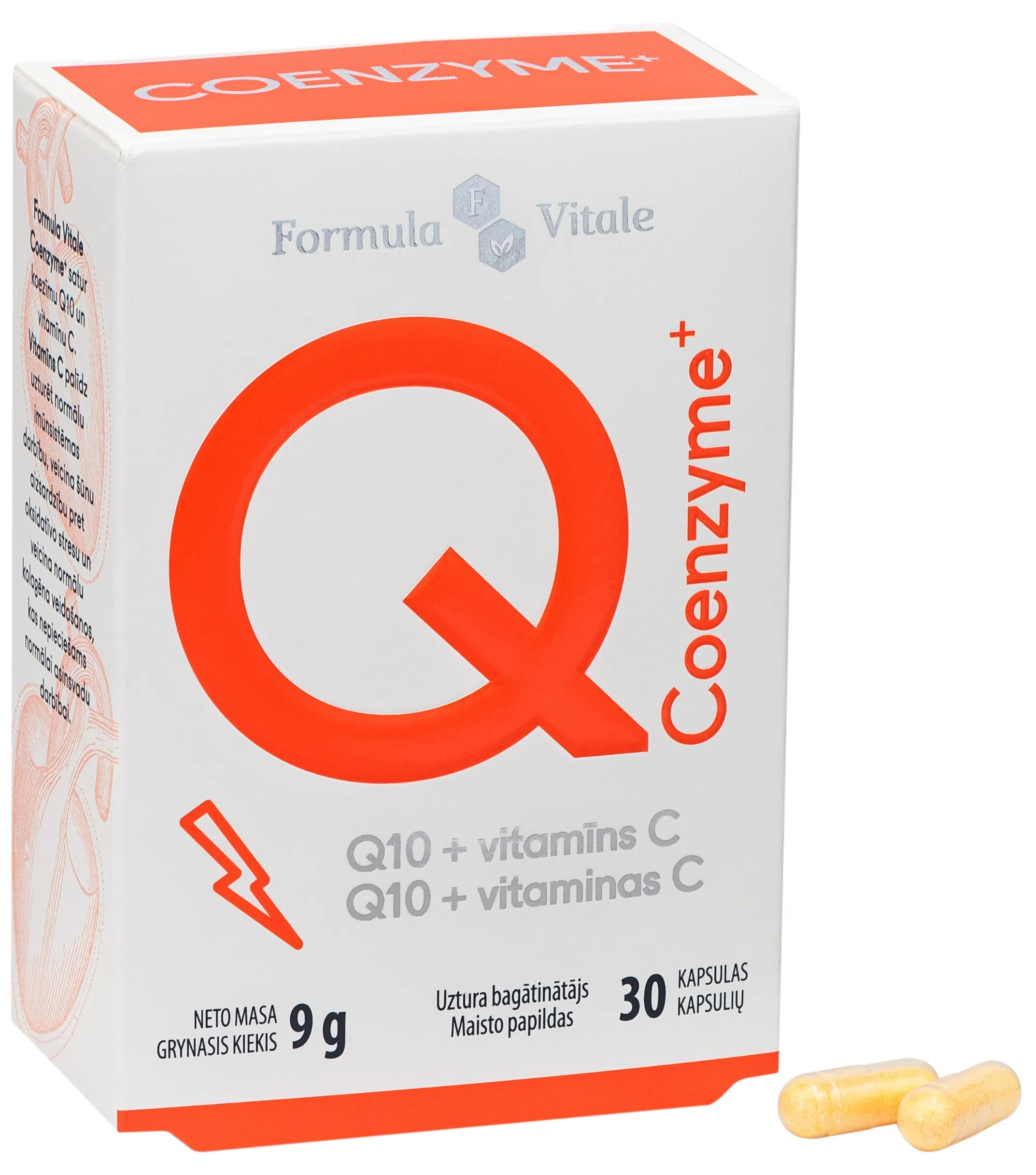 FORMULA VITALE Koenzīms Q10 kapsulas, 30 gab. - Produkta attēls 