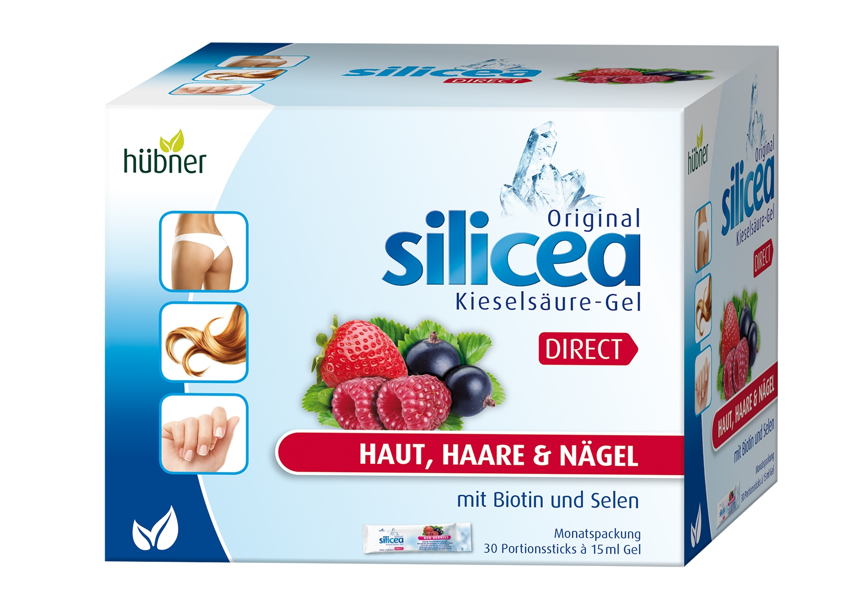 SILICEA Direct ar biotīnu un selēnu gēls, 30 gab. - Produkta attēls 