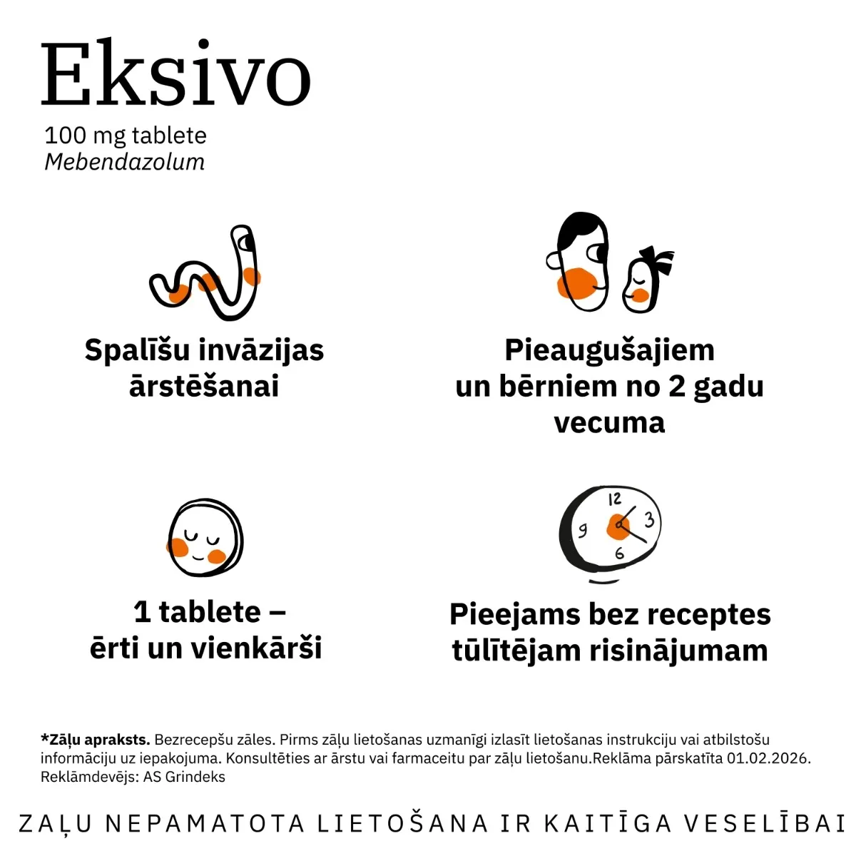 EKSIVO 100MG TBL N1 - Produkta attēls 3