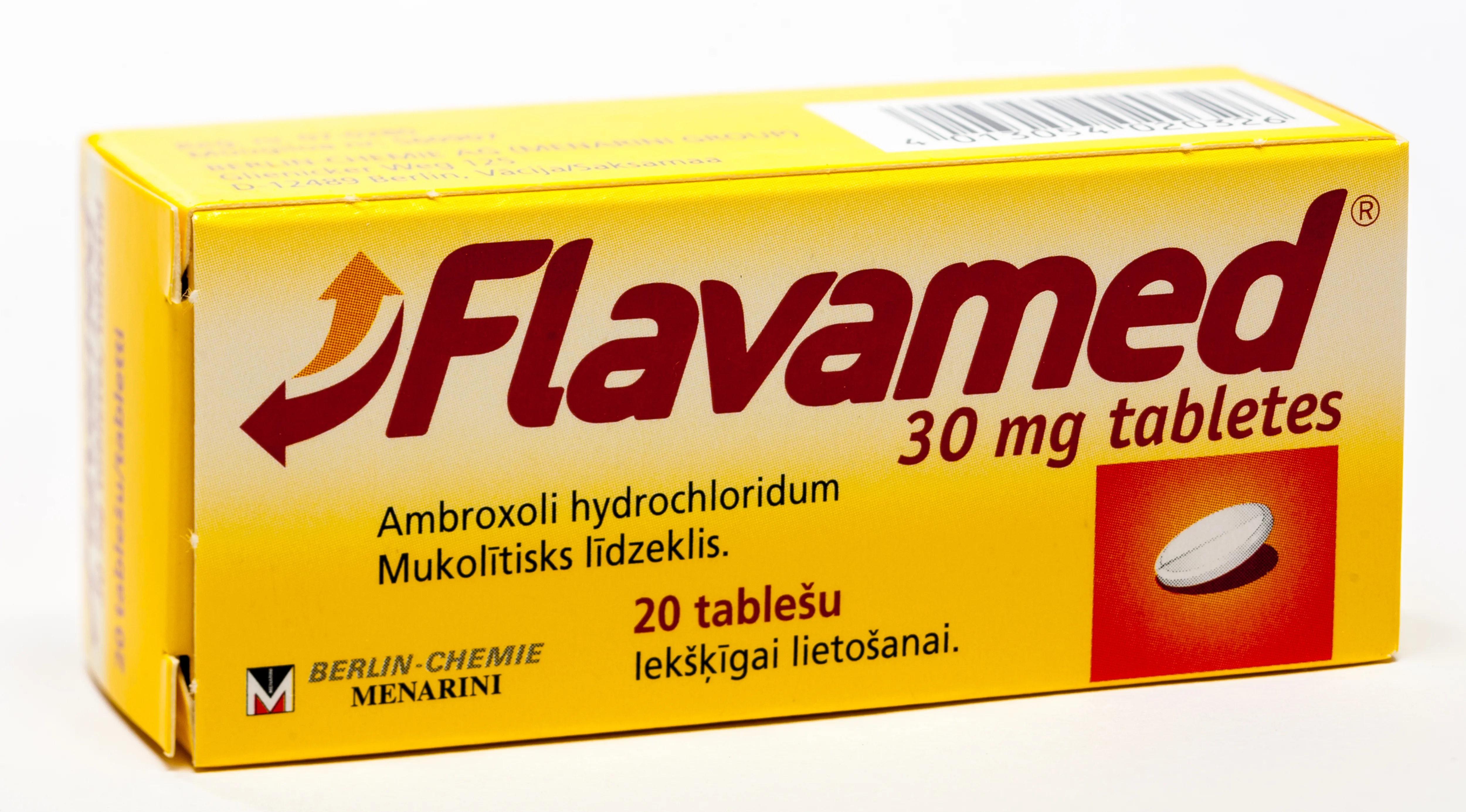 FLAVAMED 30 mg tabletes, 20 gab. - Produkta attēls 