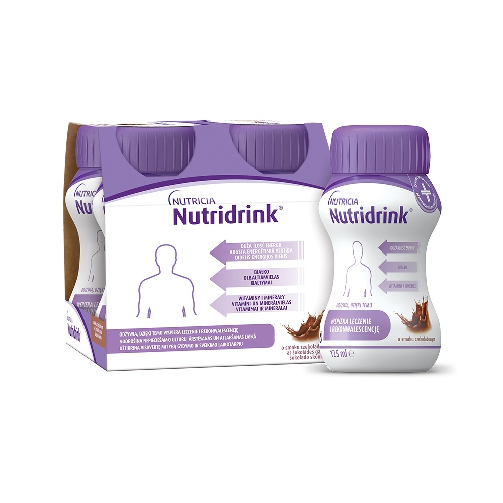 NUTRIDRINK ar šokolādes garšu, 125 ml - Produkta attēls 
