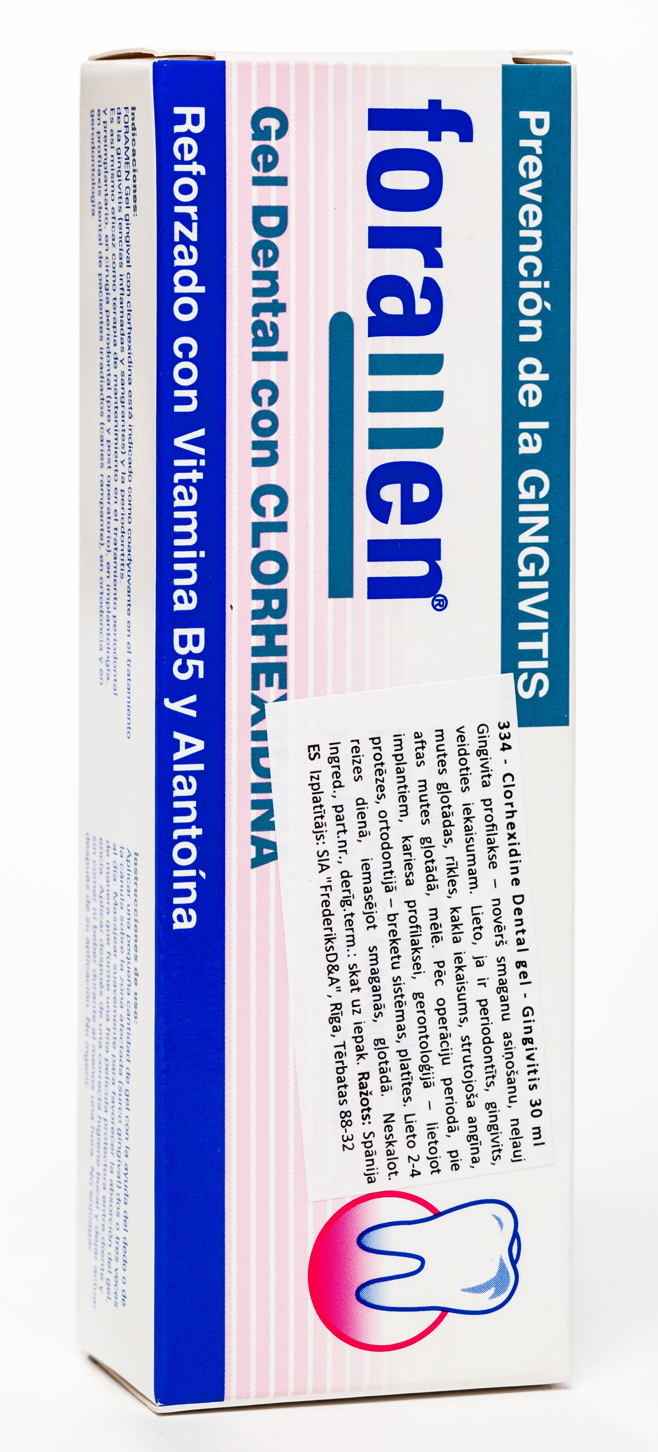 FORAM. CLORHEXIDINE DENTAL GEL-GINGIVITIS 30ML (334) - Produkta attēls 