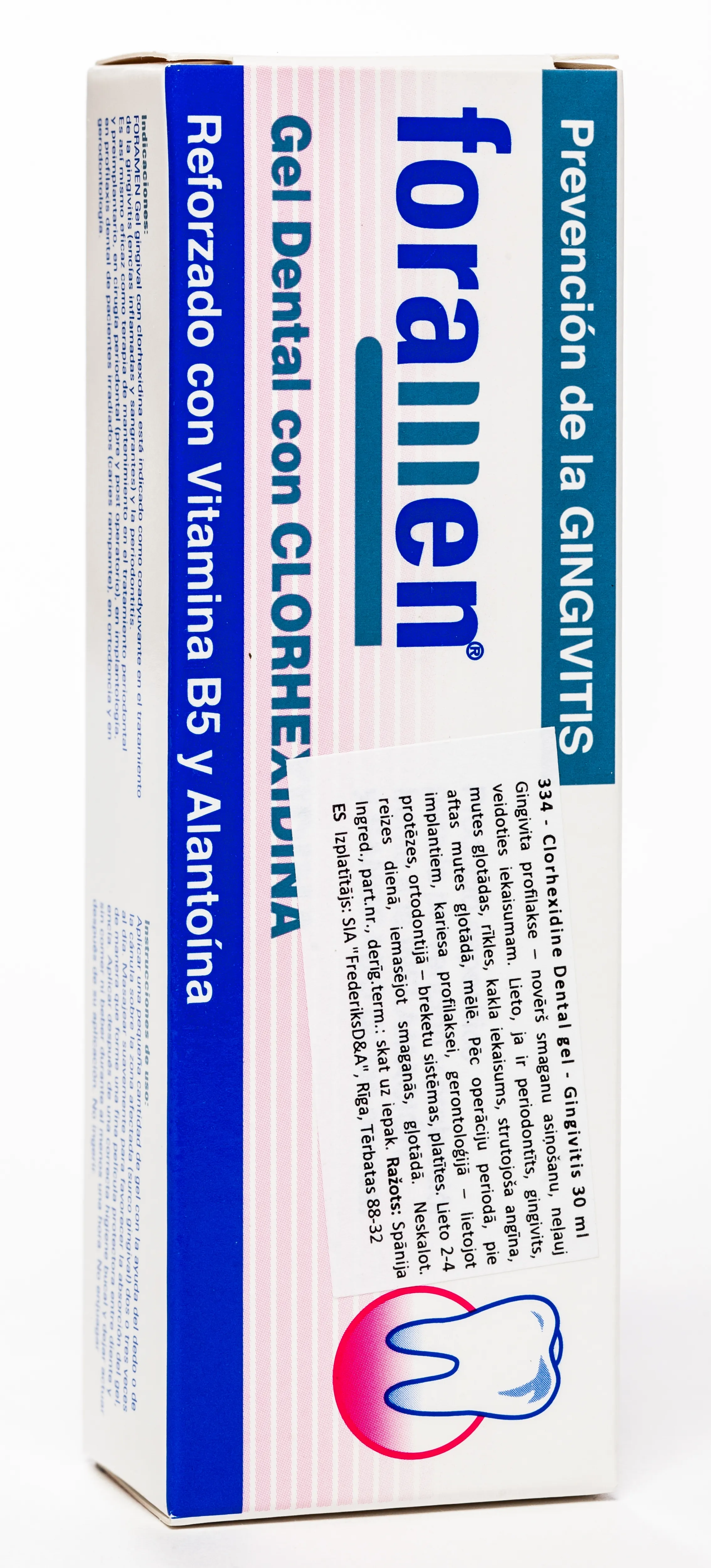 FORAM. CLORHEXIDINE DENTAL GEL-GINGIVITIS 30ML (334) - Produkta attēls 