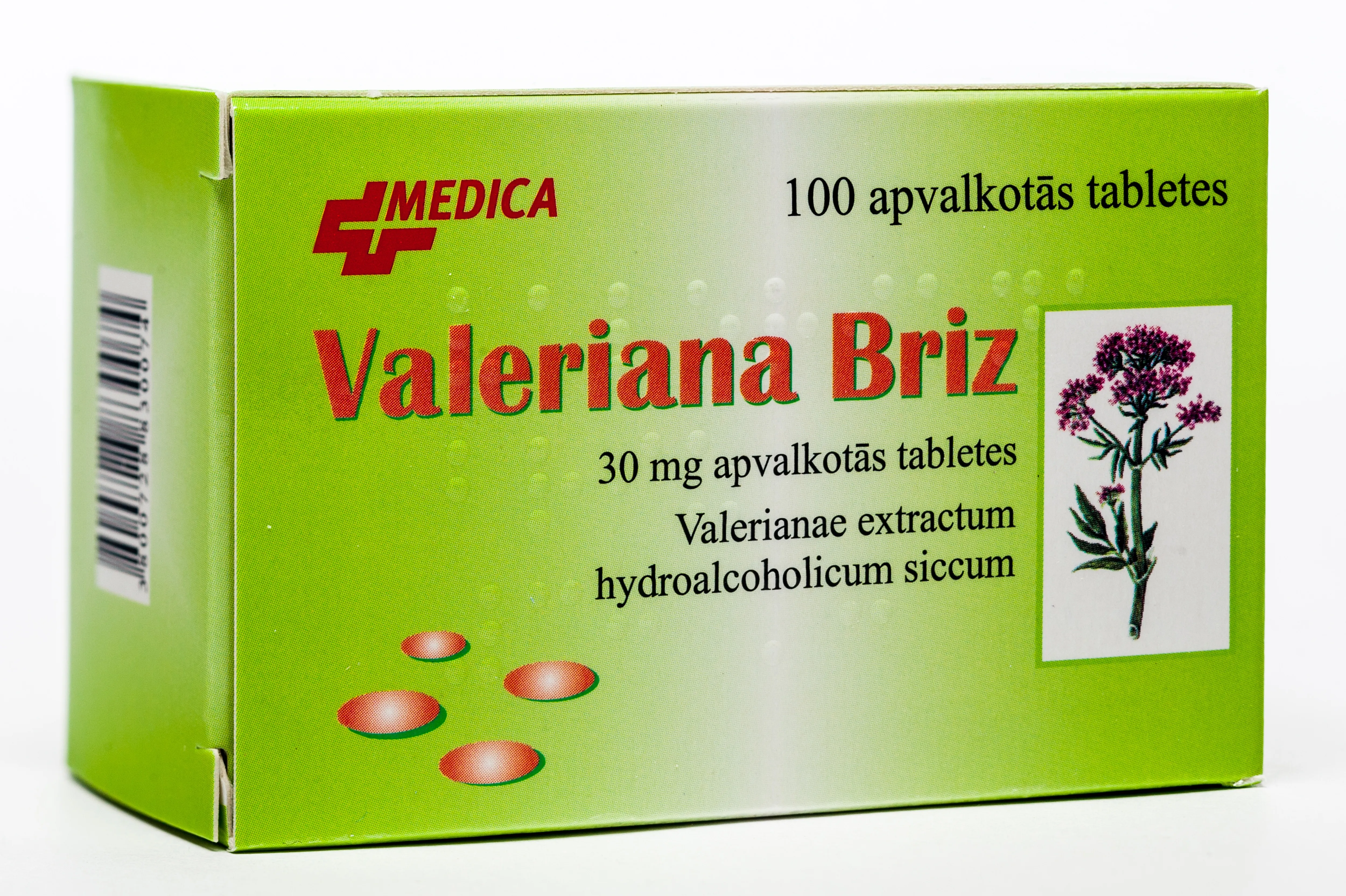 VALERIANA 30MG TABLETES N100 - Produkta attēls 
