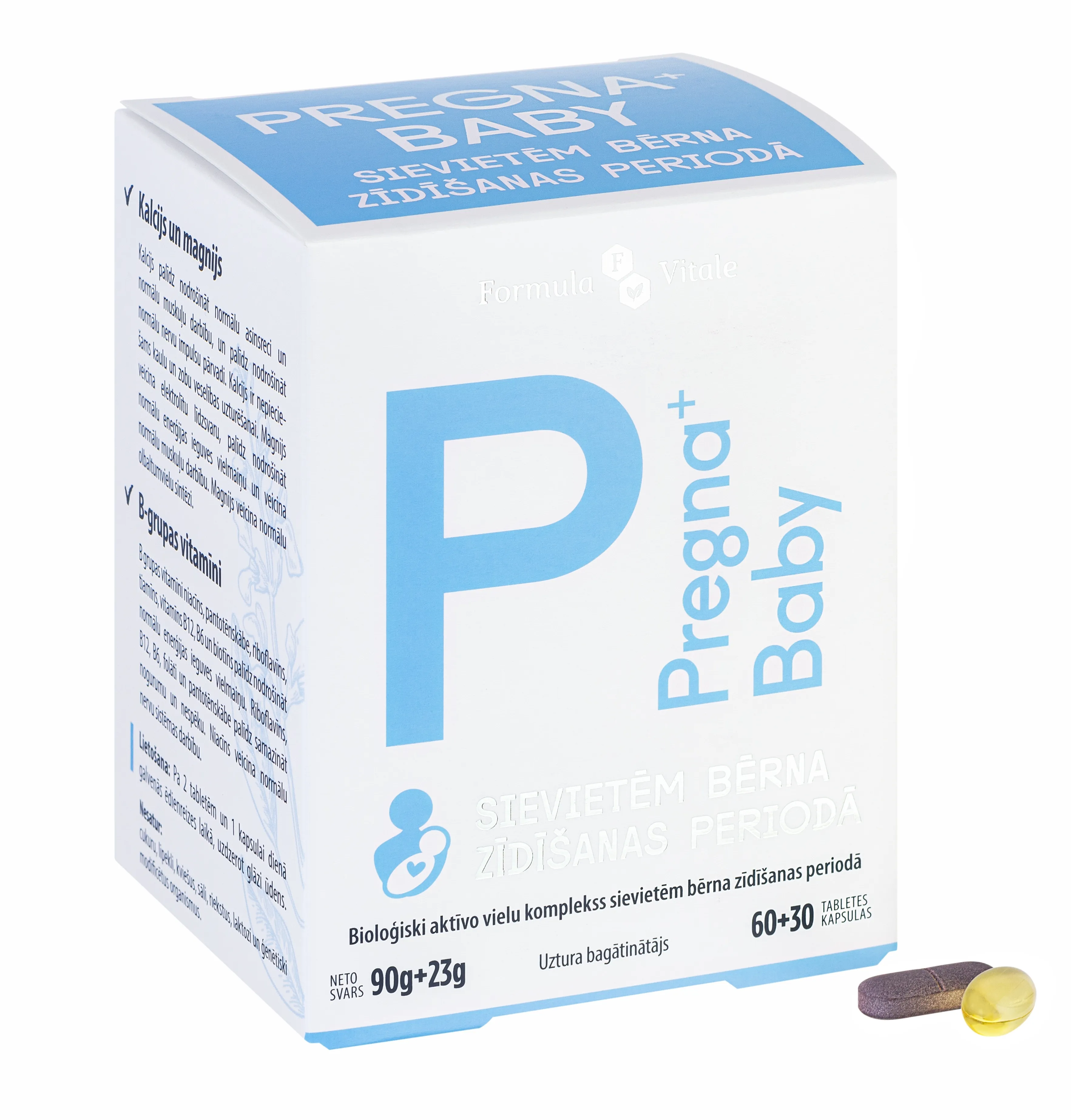 FORMULA VITALE Pregna+ Baby tabletes 60 gab., kapsulas 30 gab. - Produkta attēls 