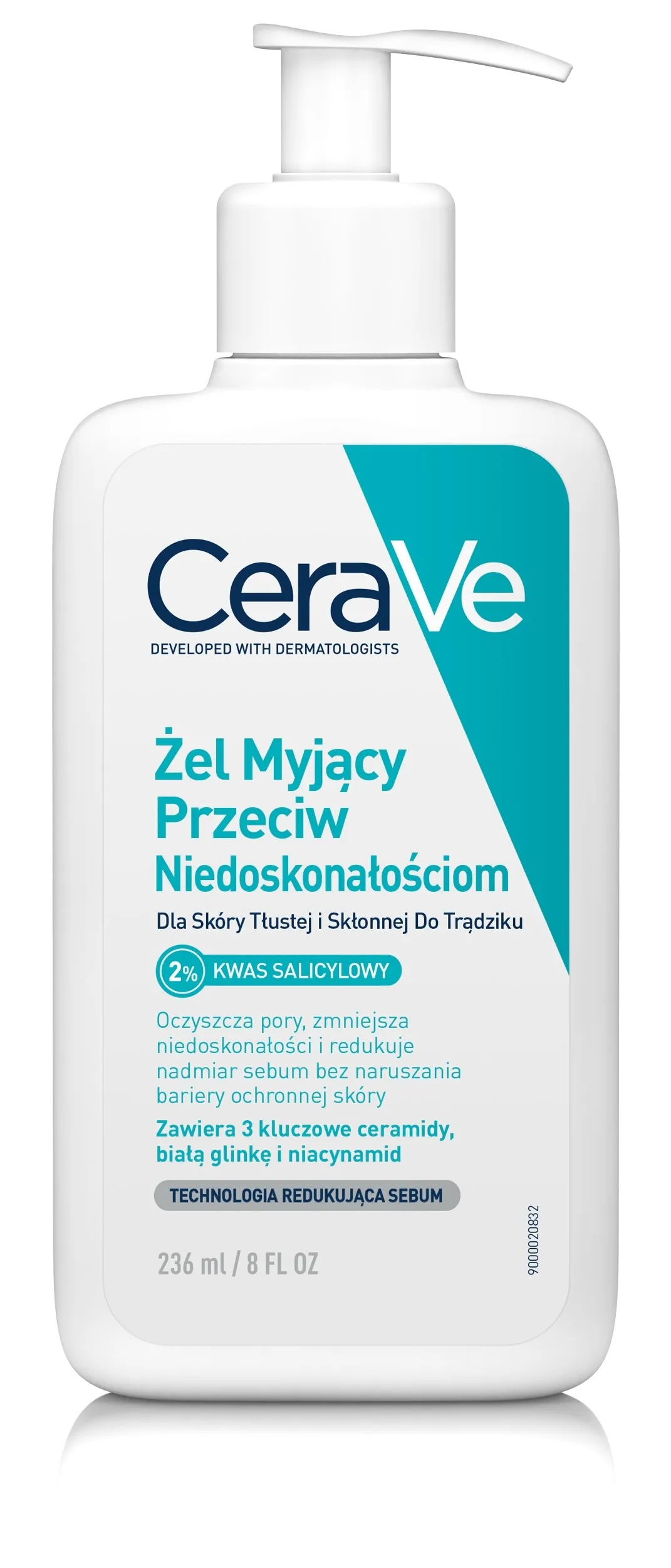 CERAVE mazgāšanas gels taukainai ādai, 236 ml - Produkta attēls 