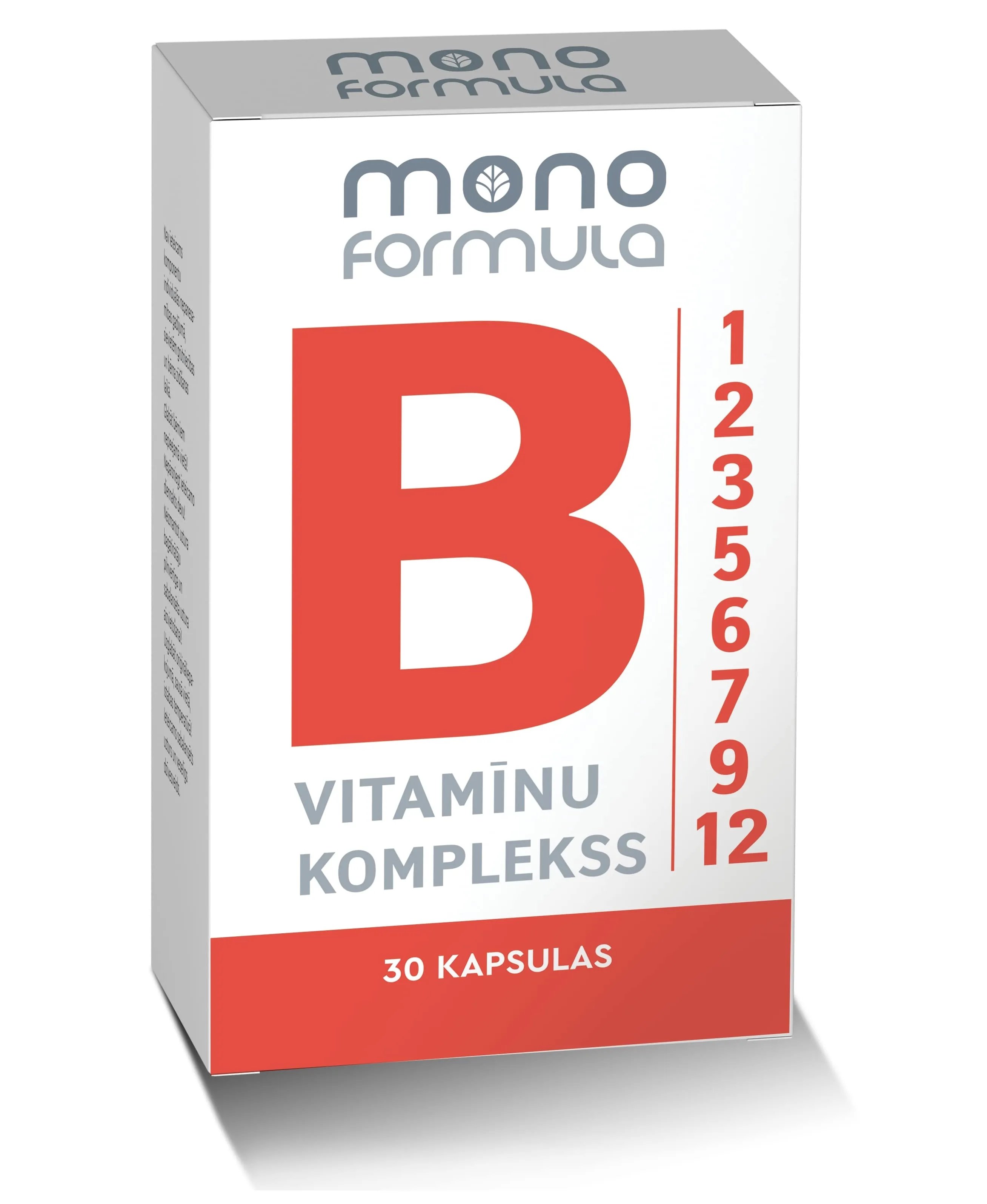MONO FORMULA B vitamīnu komplekss kapsulas, 30 gab. - Produkta attēls 