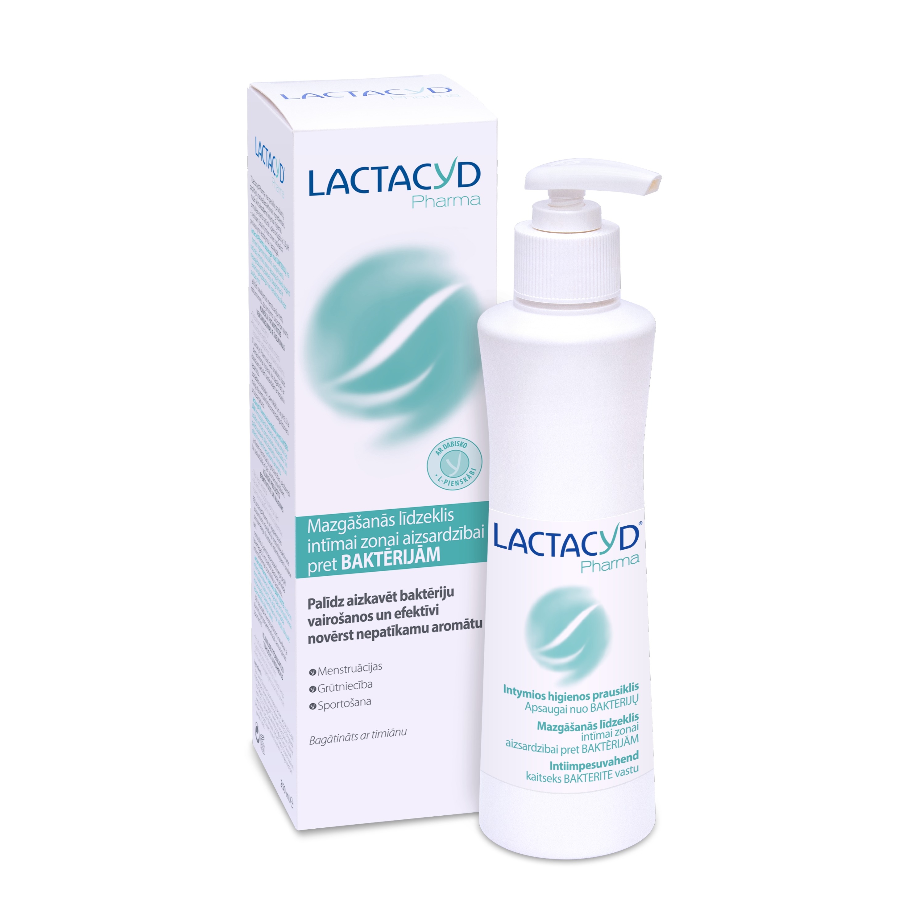 LACTACYD Pharma Antibacterial mazgāšanas līdzeklis intīmai zonai, 250 - Produkta attēls 