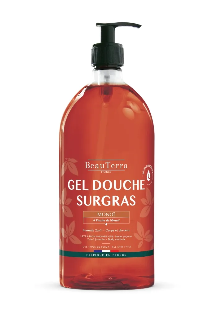 BEAUTERRA Monoi dušas gēls ar olīveļļu,  1 l - Produkta attēls 