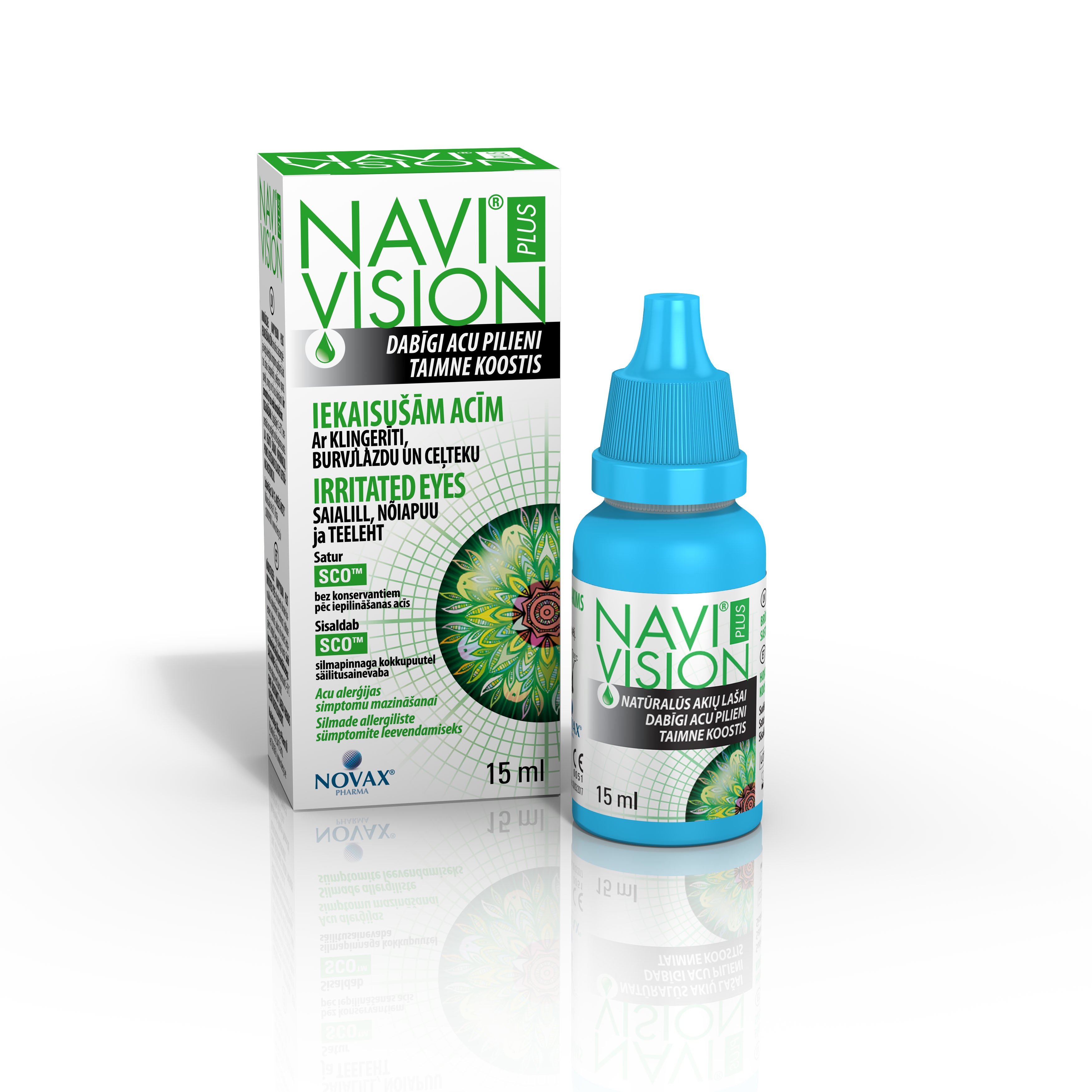 NAVIVISION Plus acu pilieni iekaisušām acīm, 15 ml - Produkta attēls 
