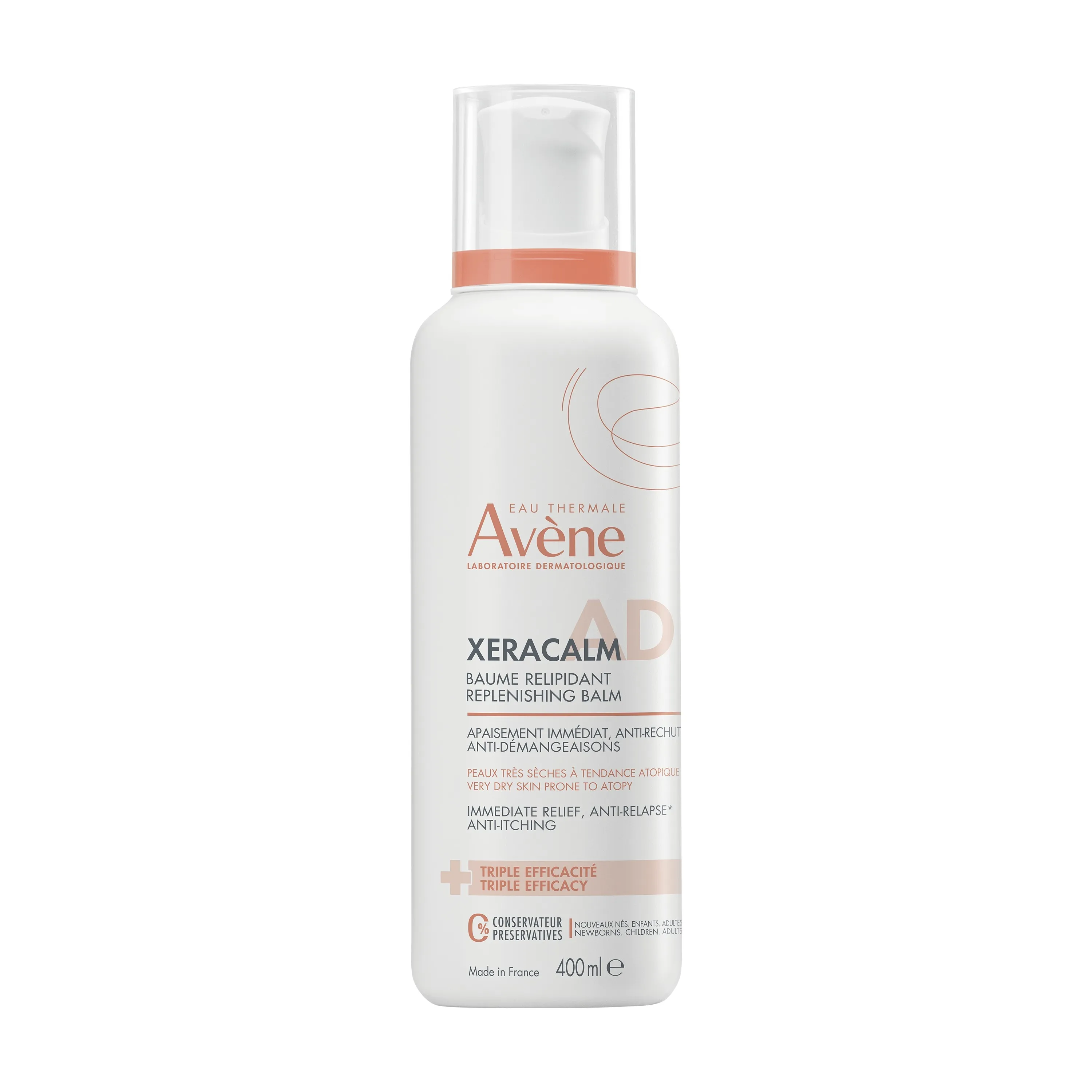 AVENE Xeracalm A.D. lipīdus atjaunojošs balzams ķermenim, 400 ml - Produkta attēls 