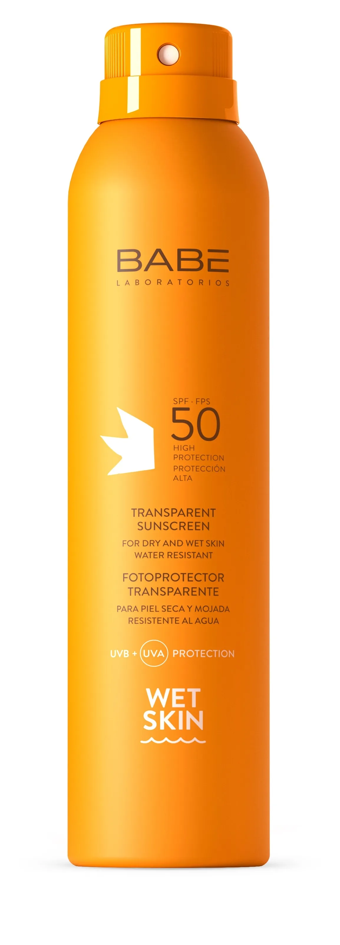 BABĒ Sun SPF 50 caurspīdīgs saules aizsarglīdzeklis mitrai ādai, 200ml - Produkta attēls 
