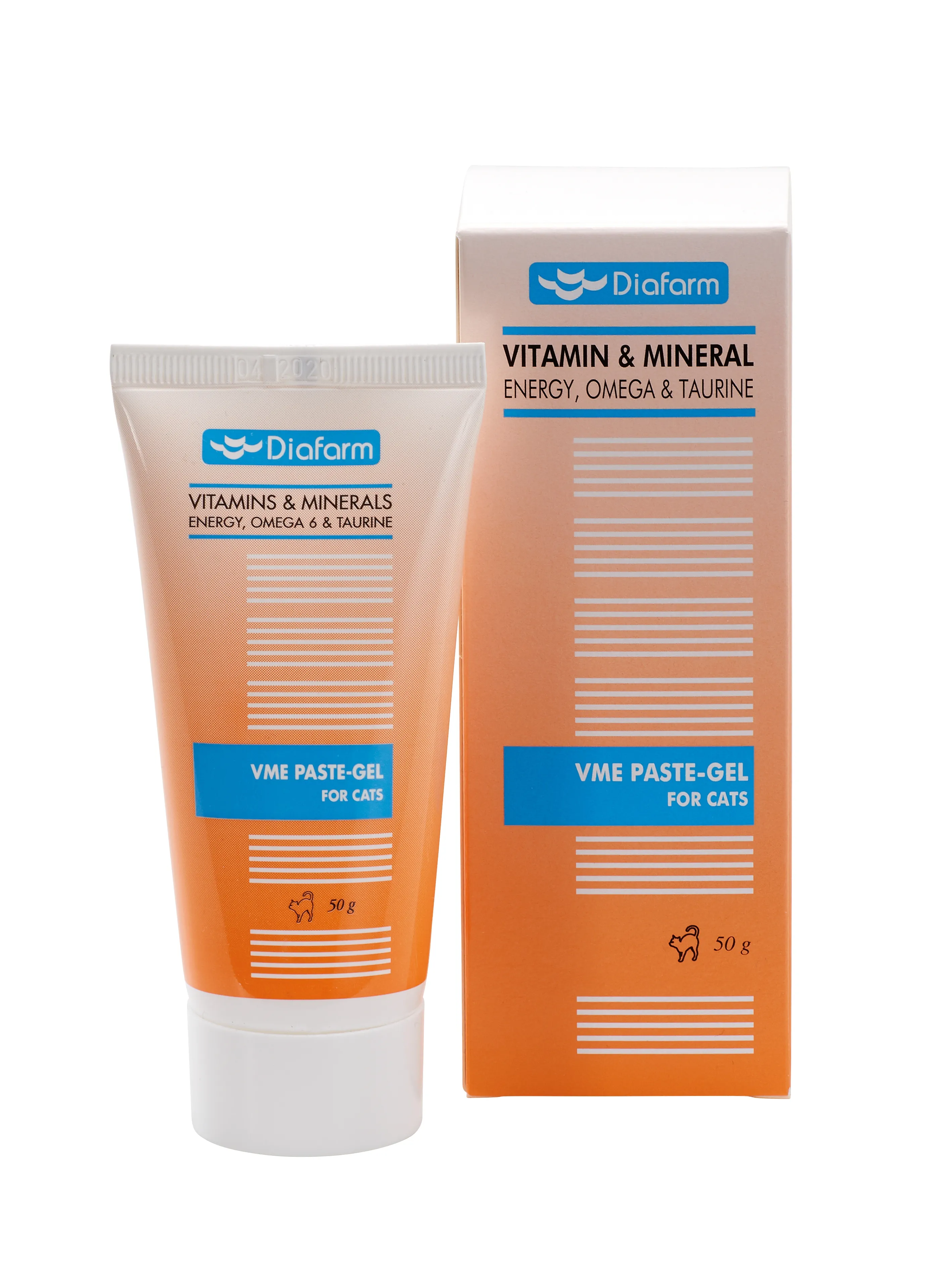 Diafarm Vitamin&Mineral Energy pasta-gels +Omega 6 (GLA) kaķiem 50g - Produkta attēls 