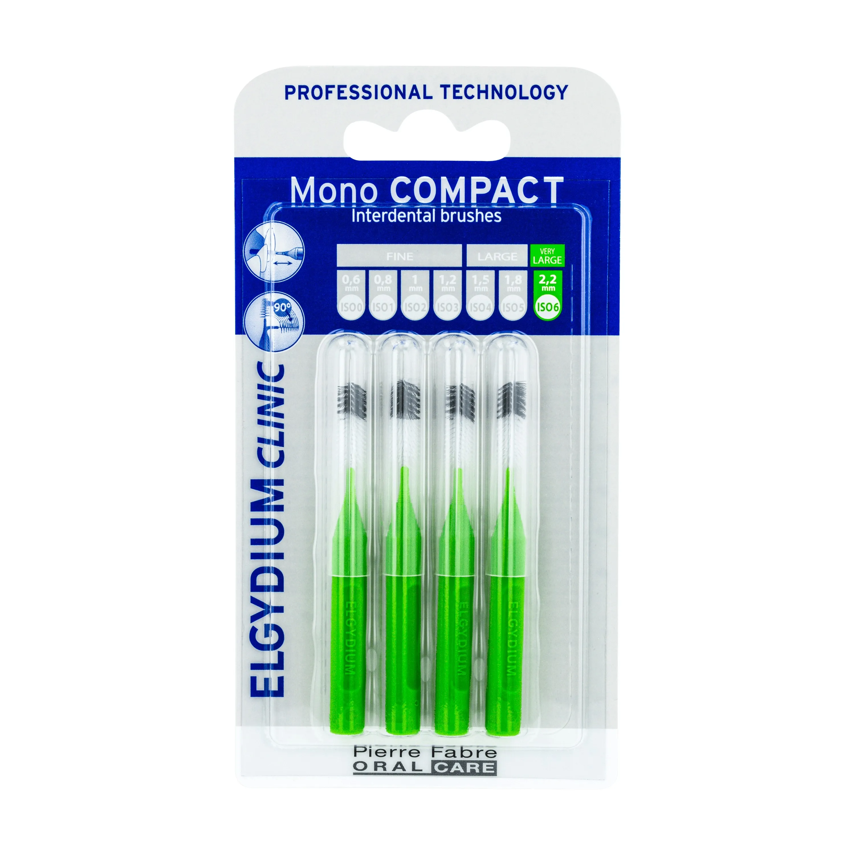 ELGYDIUM Clinic Monocompact starpzobu birstītes, zaļas 2.2mm N4 - Produkta attēls 