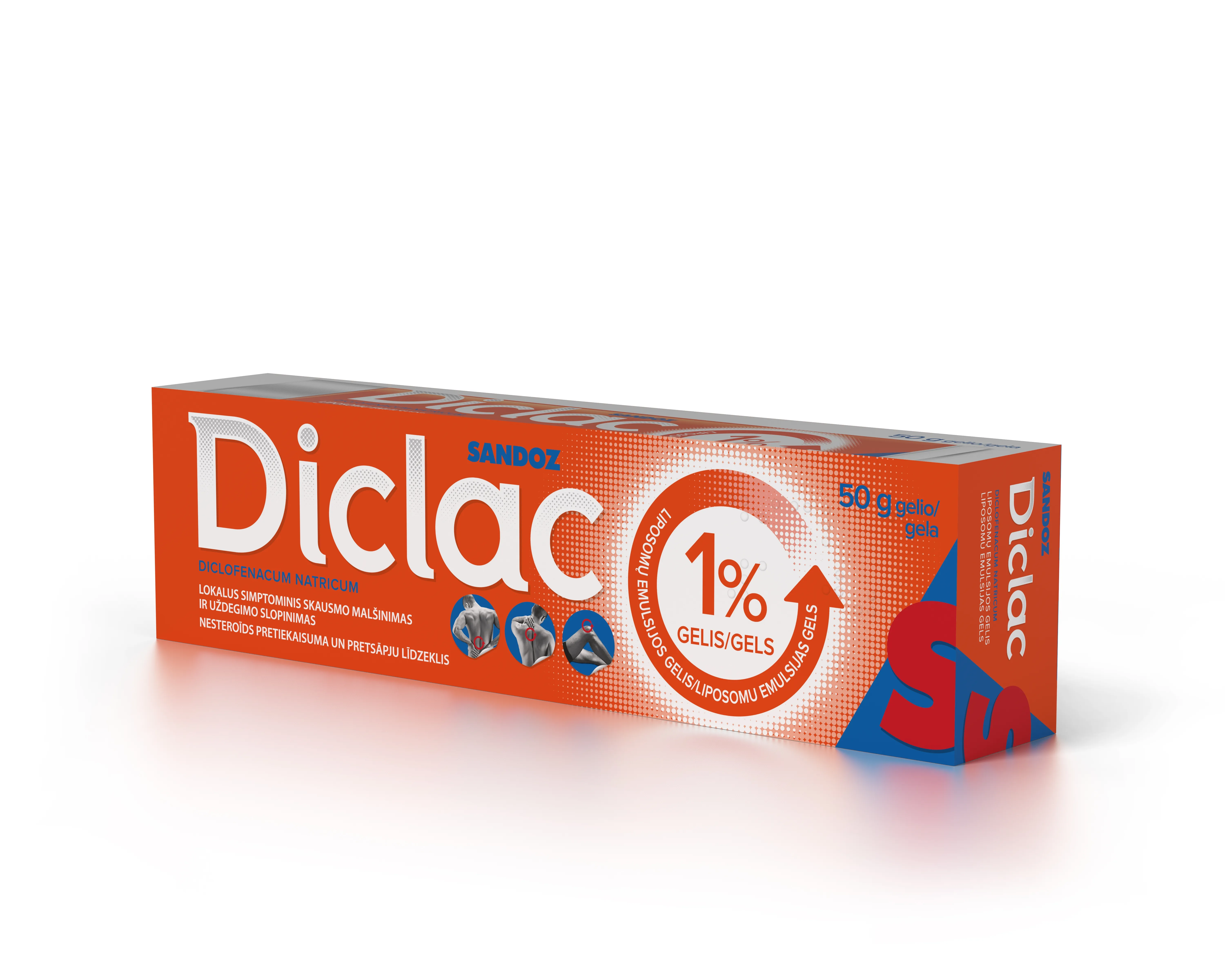 DICLAC® 1% gēls, 50 g. - Produkta attēls 